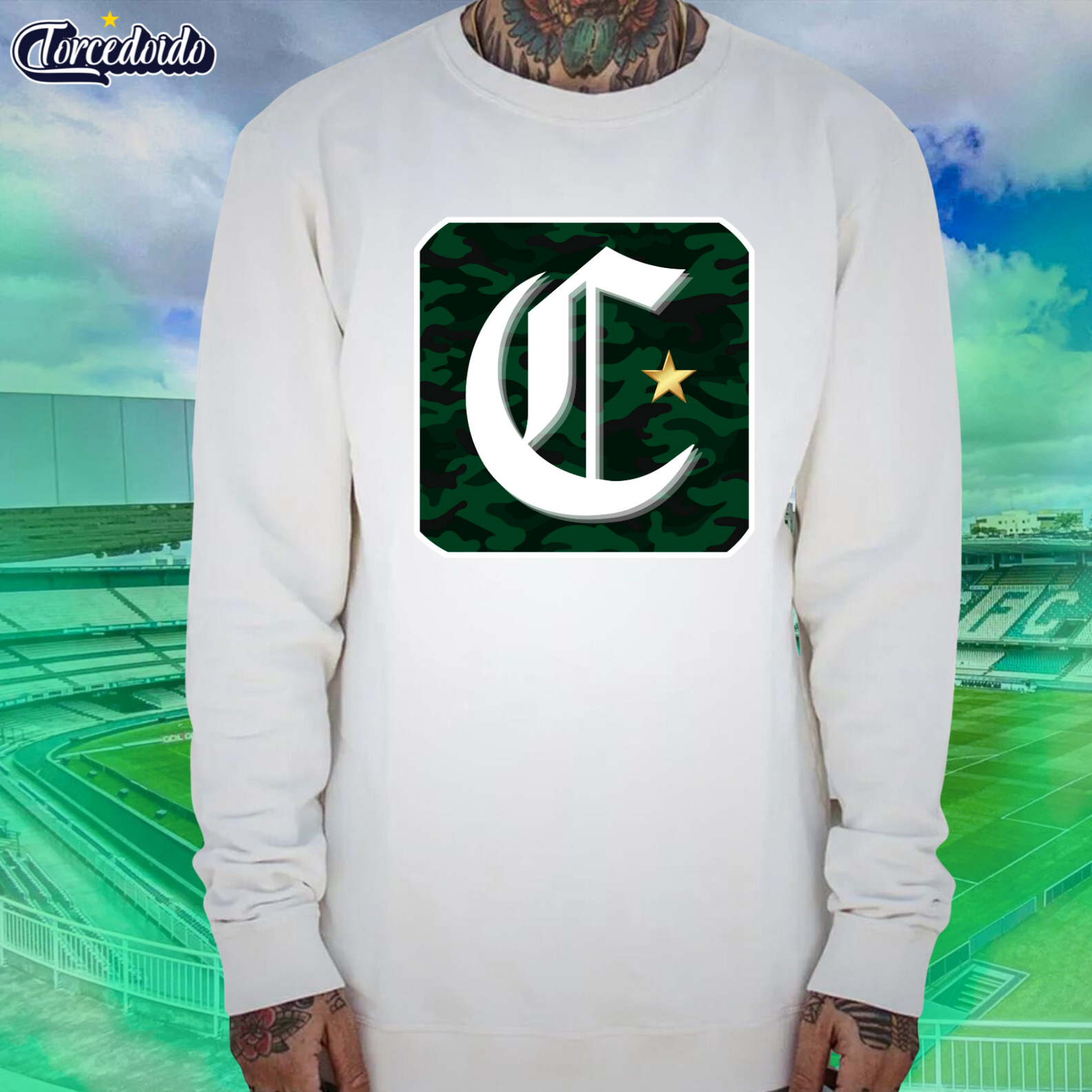 Moletom Careca Letra - Coritiba