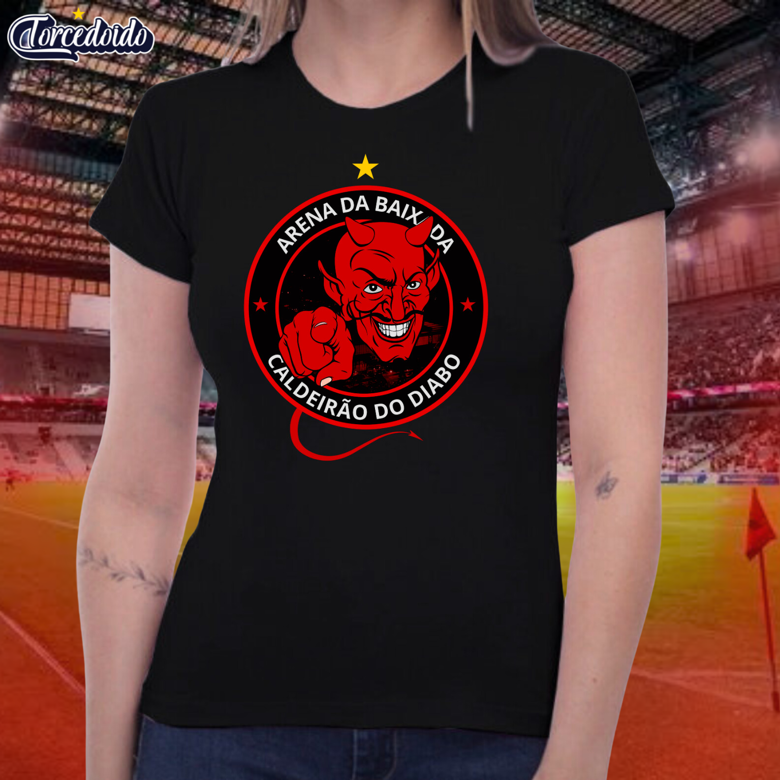 Camiseta Baby Look Caldeirão do Diabo - Athletico