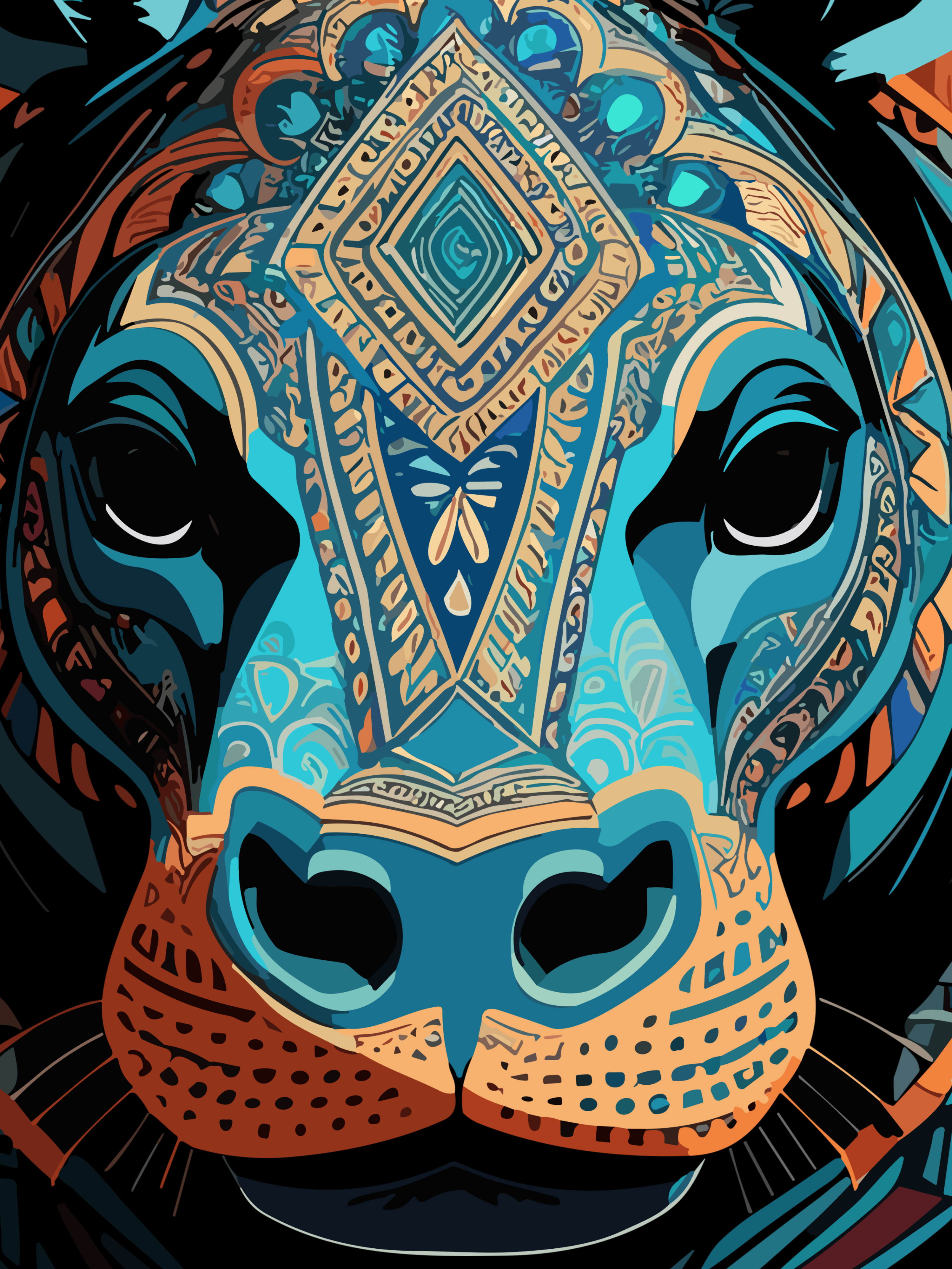 Hipotótamo (Preta - Desenho Atrás)