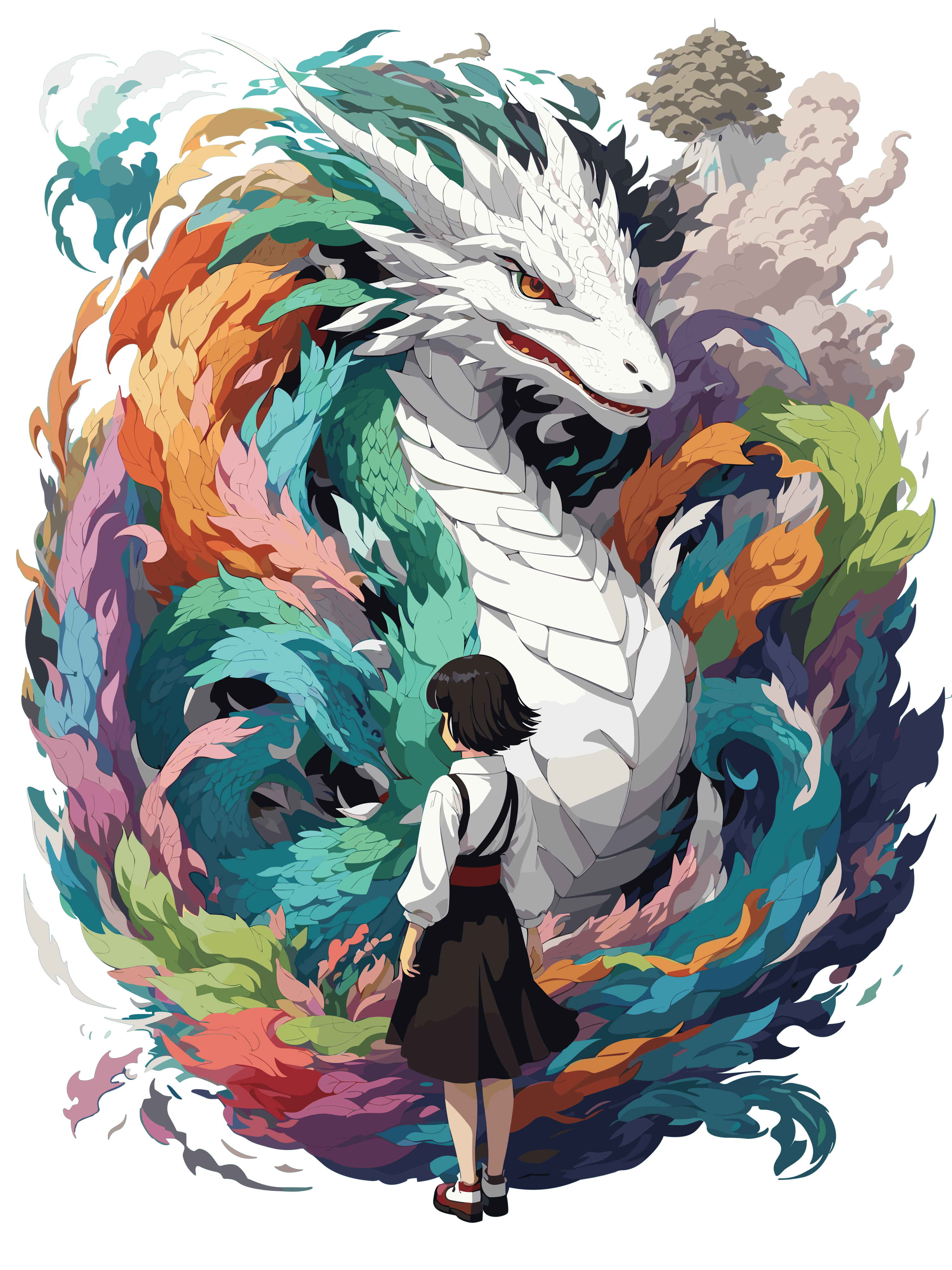 Haku & Chihiro (Branca)