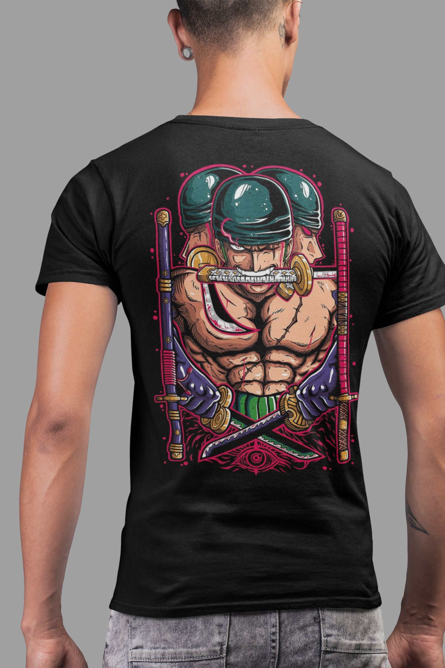 Nome do produto  CAMISETA ZORO ONE PIECE COSTAS 