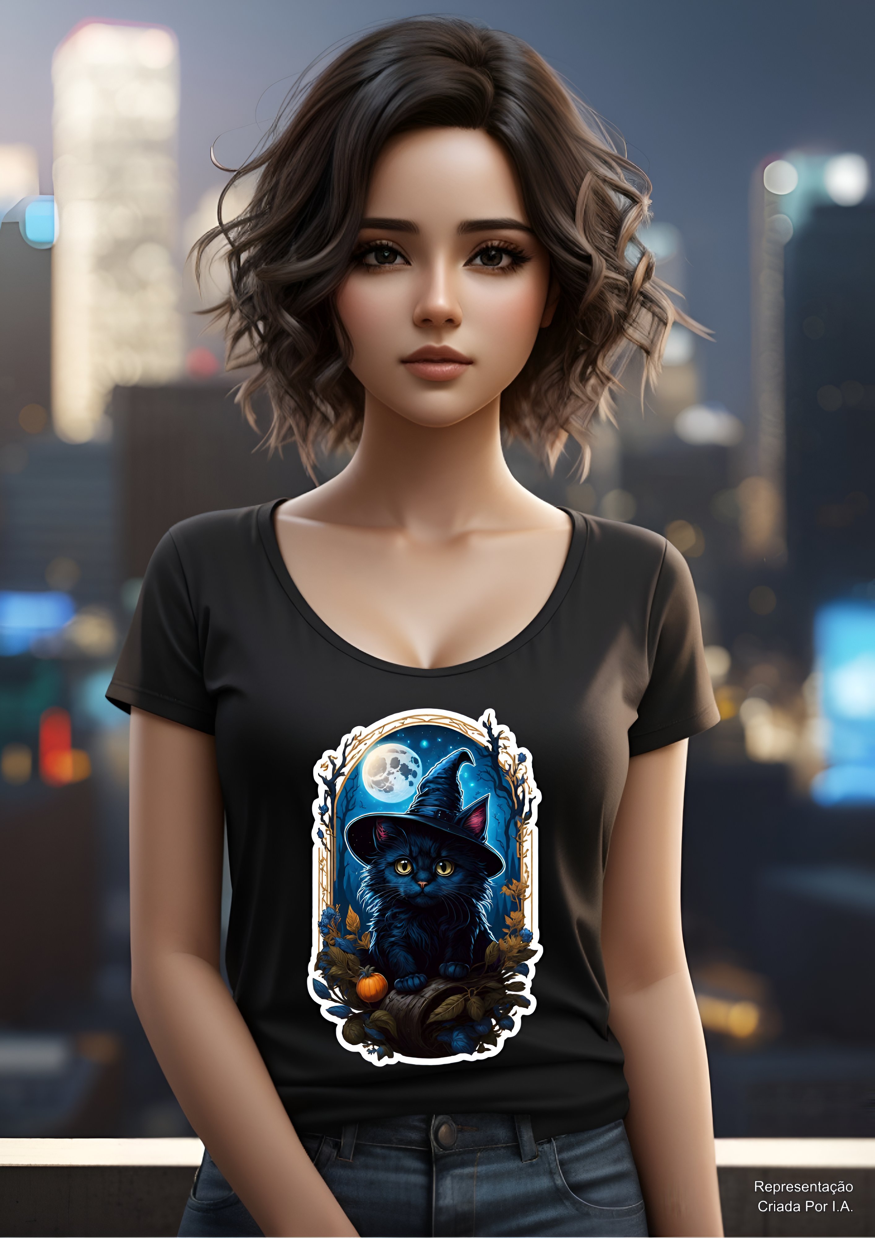 Gato Bruxo - Camiseta