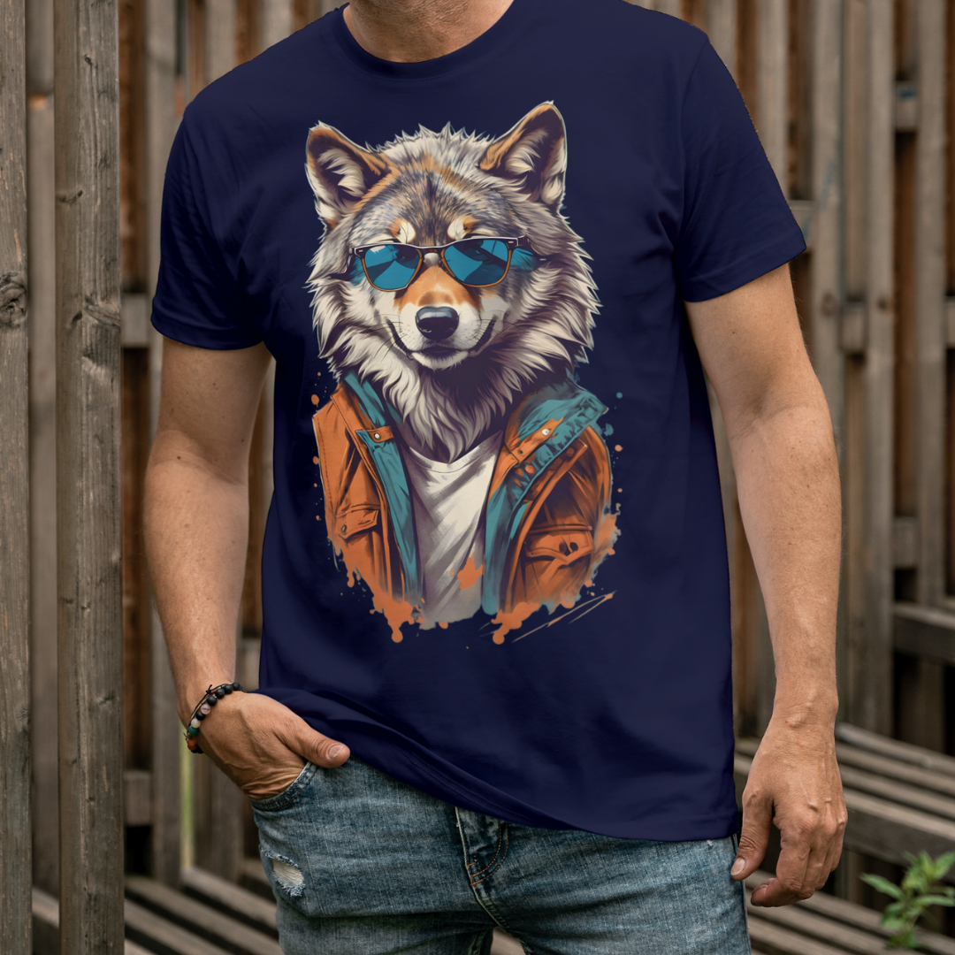 Lobo De Óculos Escuro - Camiseta