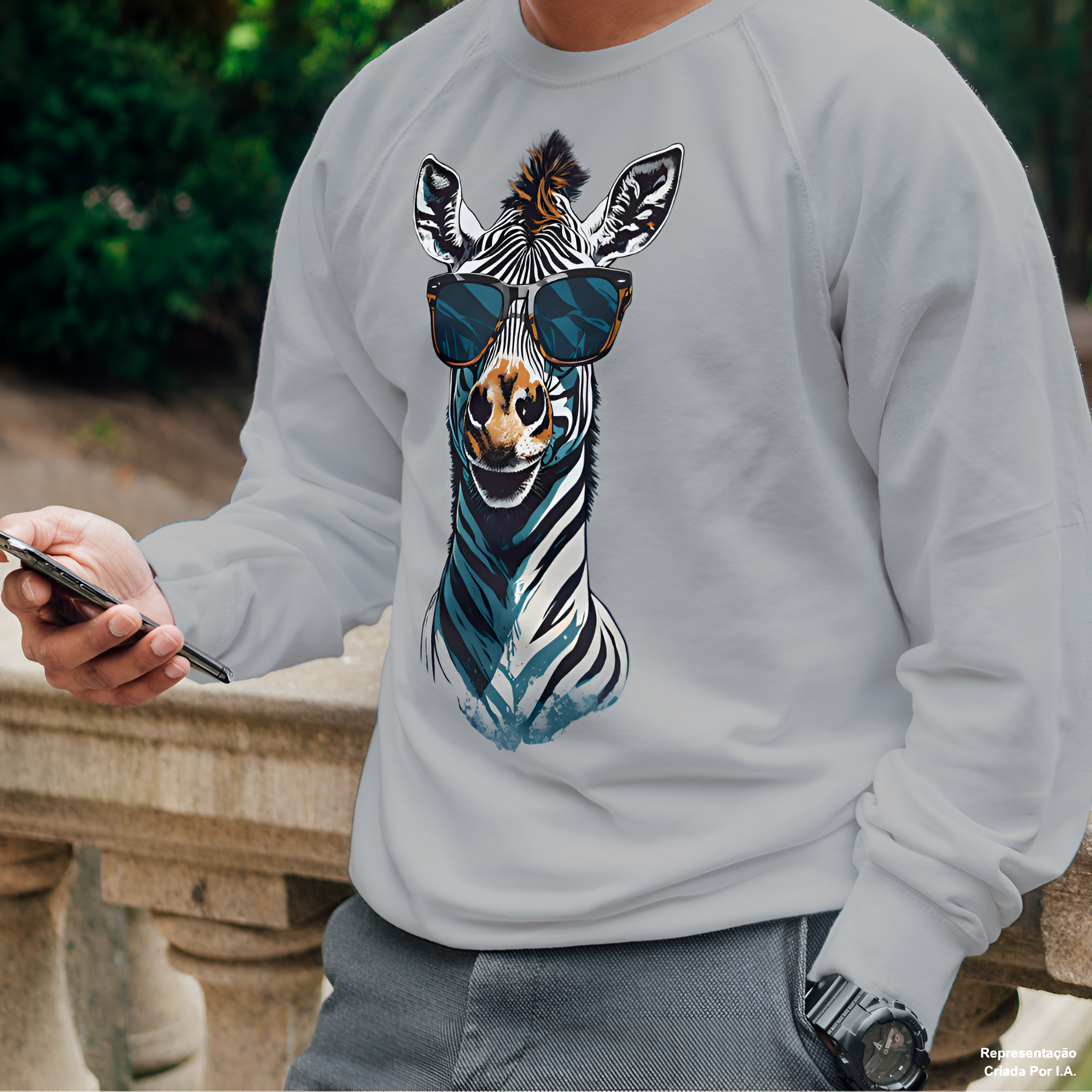 Zebra De Óculos Escuro - Moletom