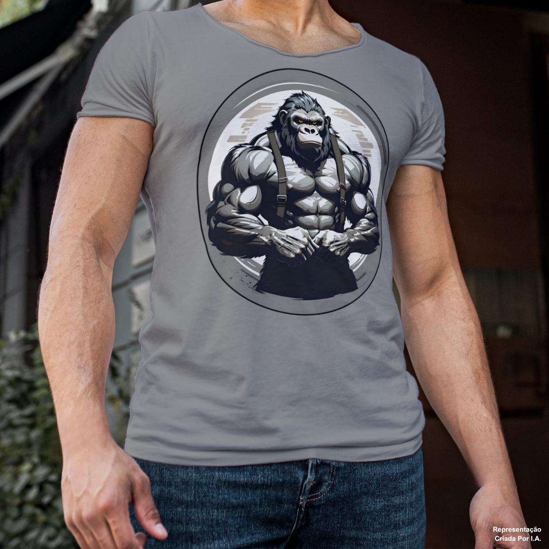 Gorila Estilo The Rock - Camiseta