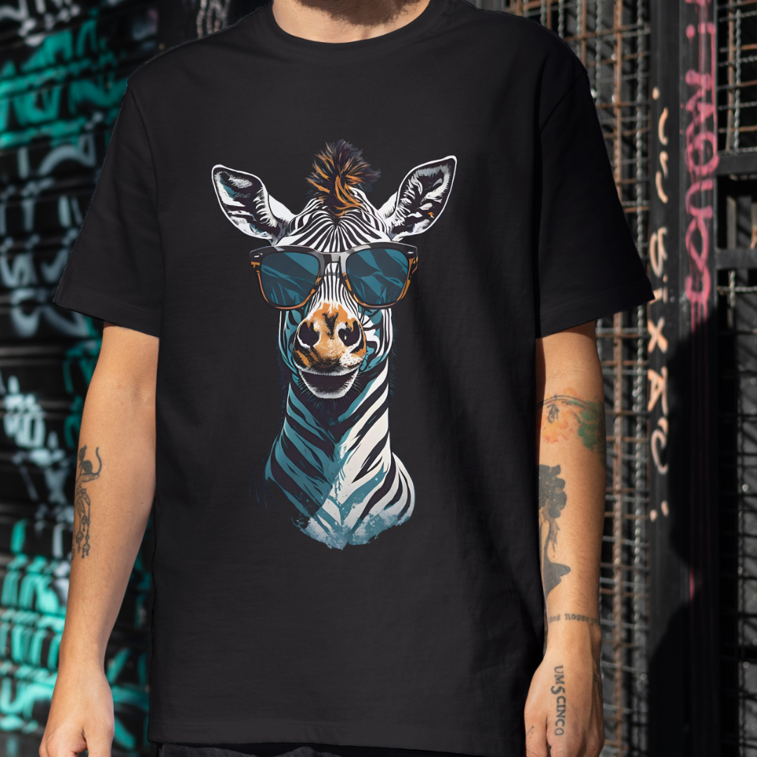 Zebra De Óculos Escuro - Camiseta
