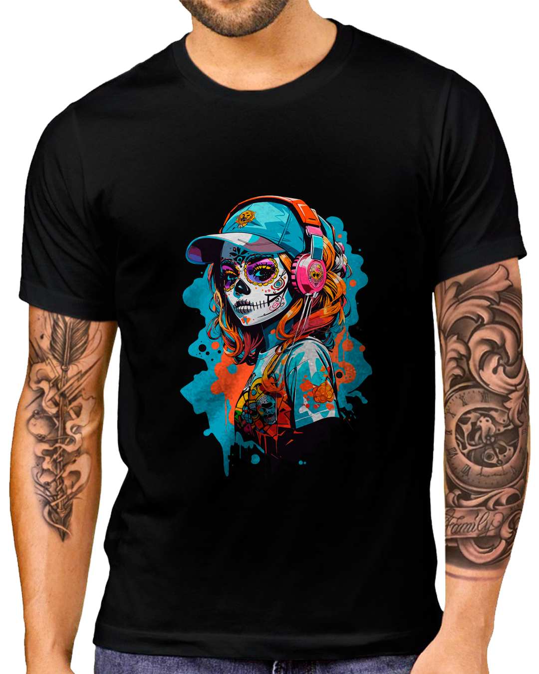 T-Shirt Masculino Catrina Moderna Arte