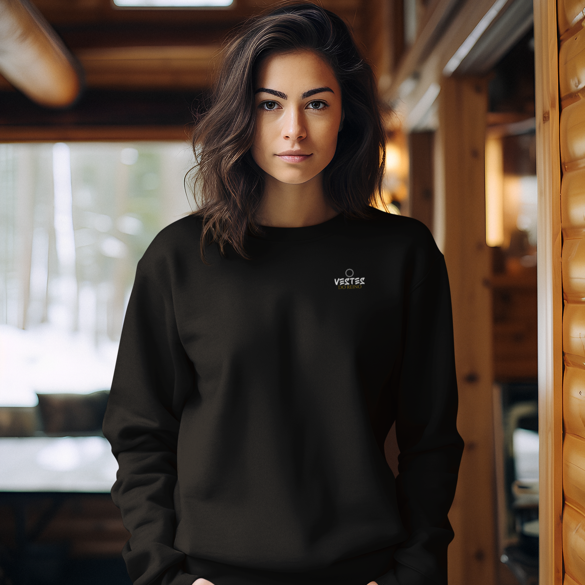 BLUSÃO MINIMALISTA - VESTES DO REINO (PRETO)