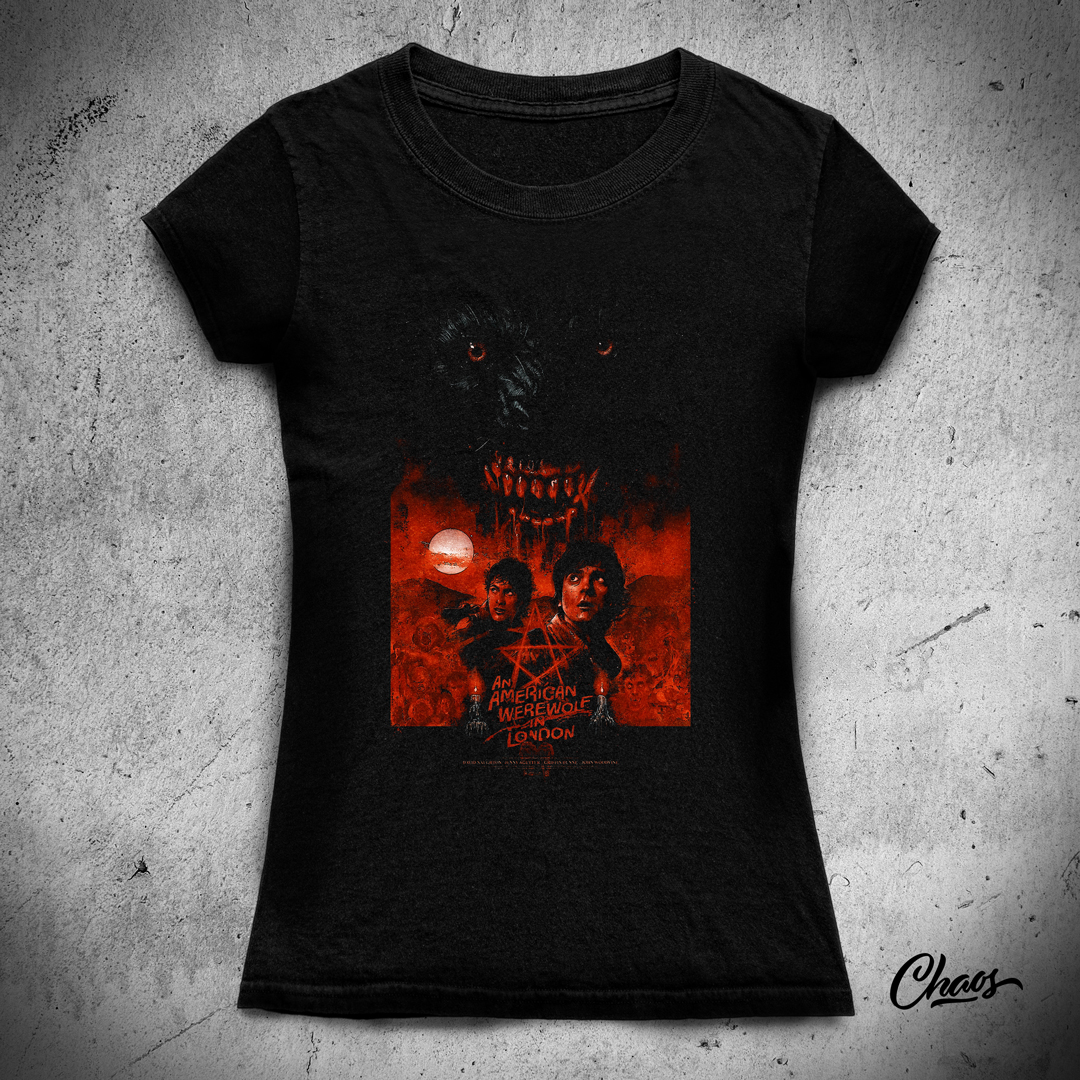 Camiseta Baby Long American Werewolf in London