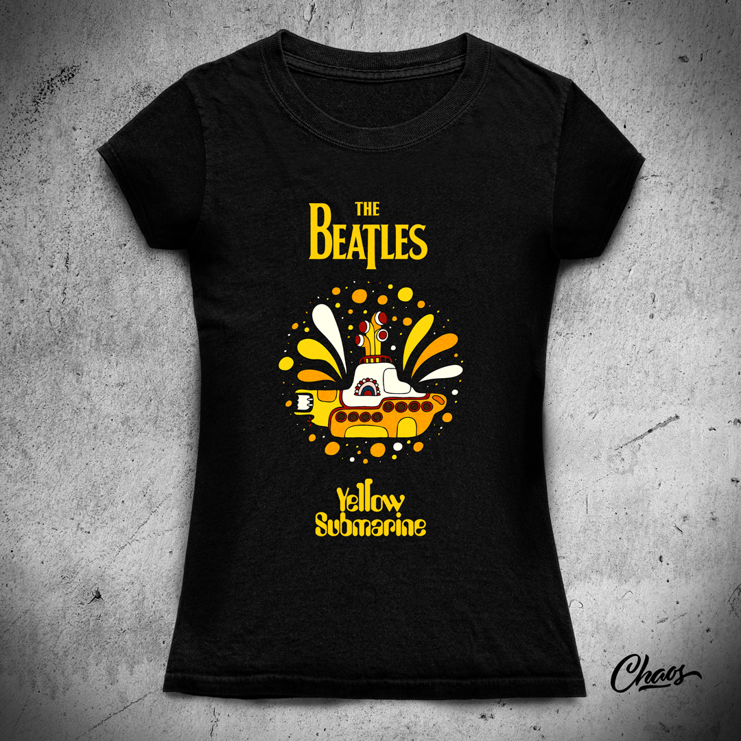 Camiseta Baby Long The Beatles Yellow Submarine