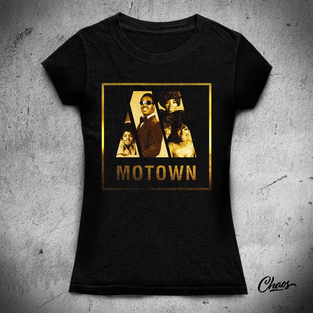 Camiseta Baby Long Motown Gold