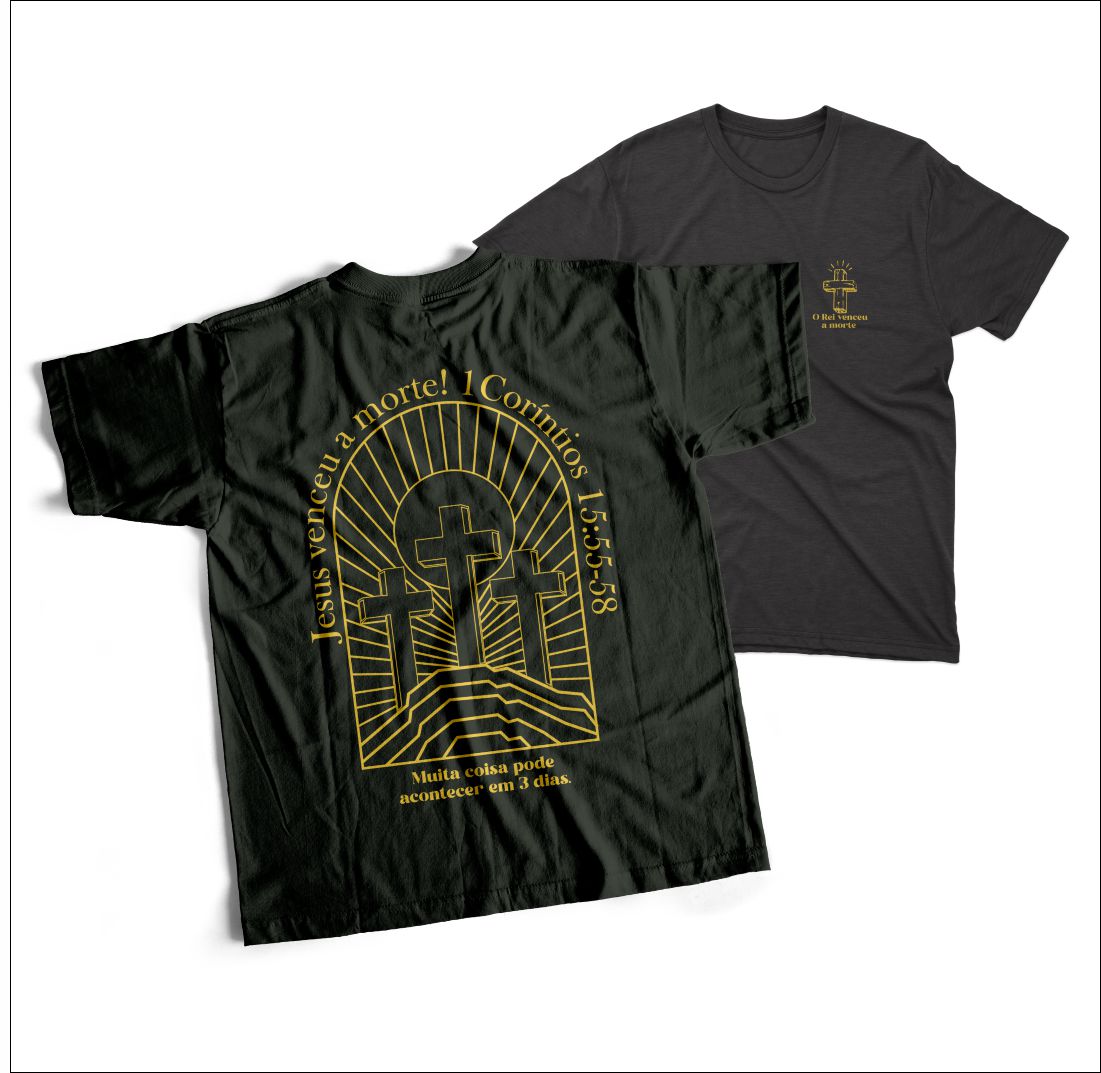 CAMISETA O REI VENCEU