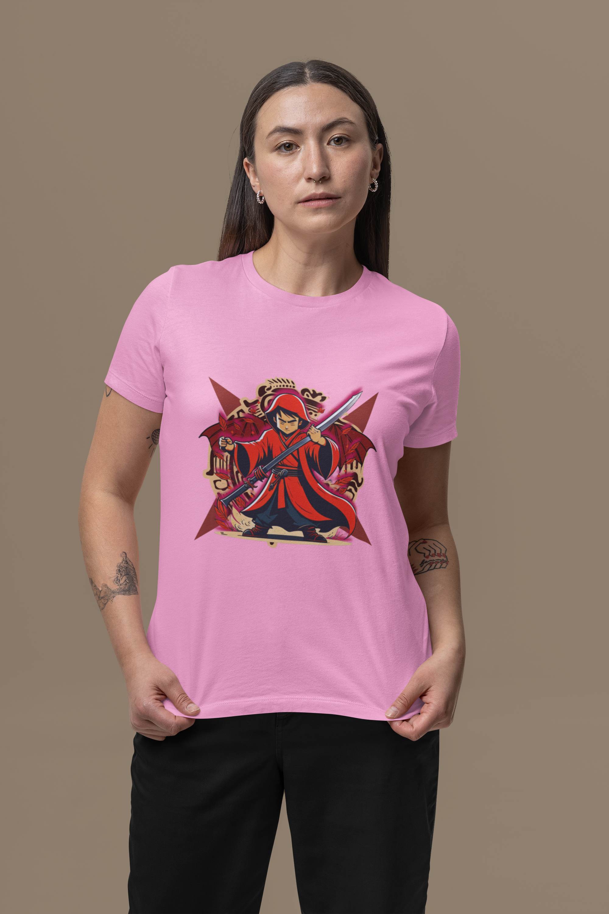 CAMISETA NINJA DRAGÃO DOURADO BABY LONG