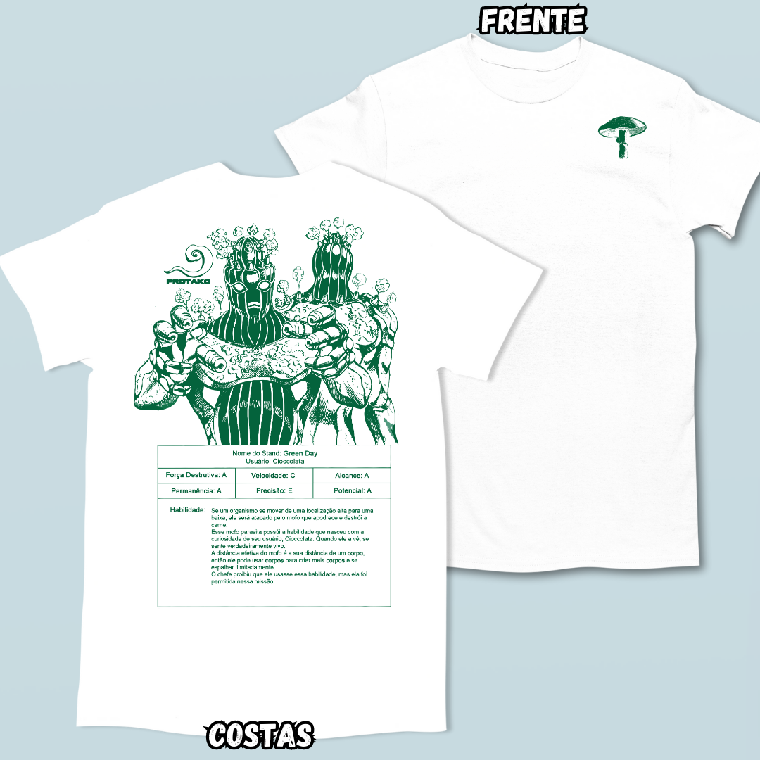 Camiseta Green Days Frente Costas