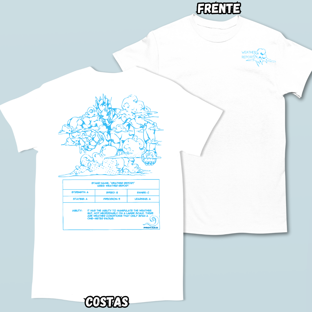 Camiseta Weather Report Frente Costas