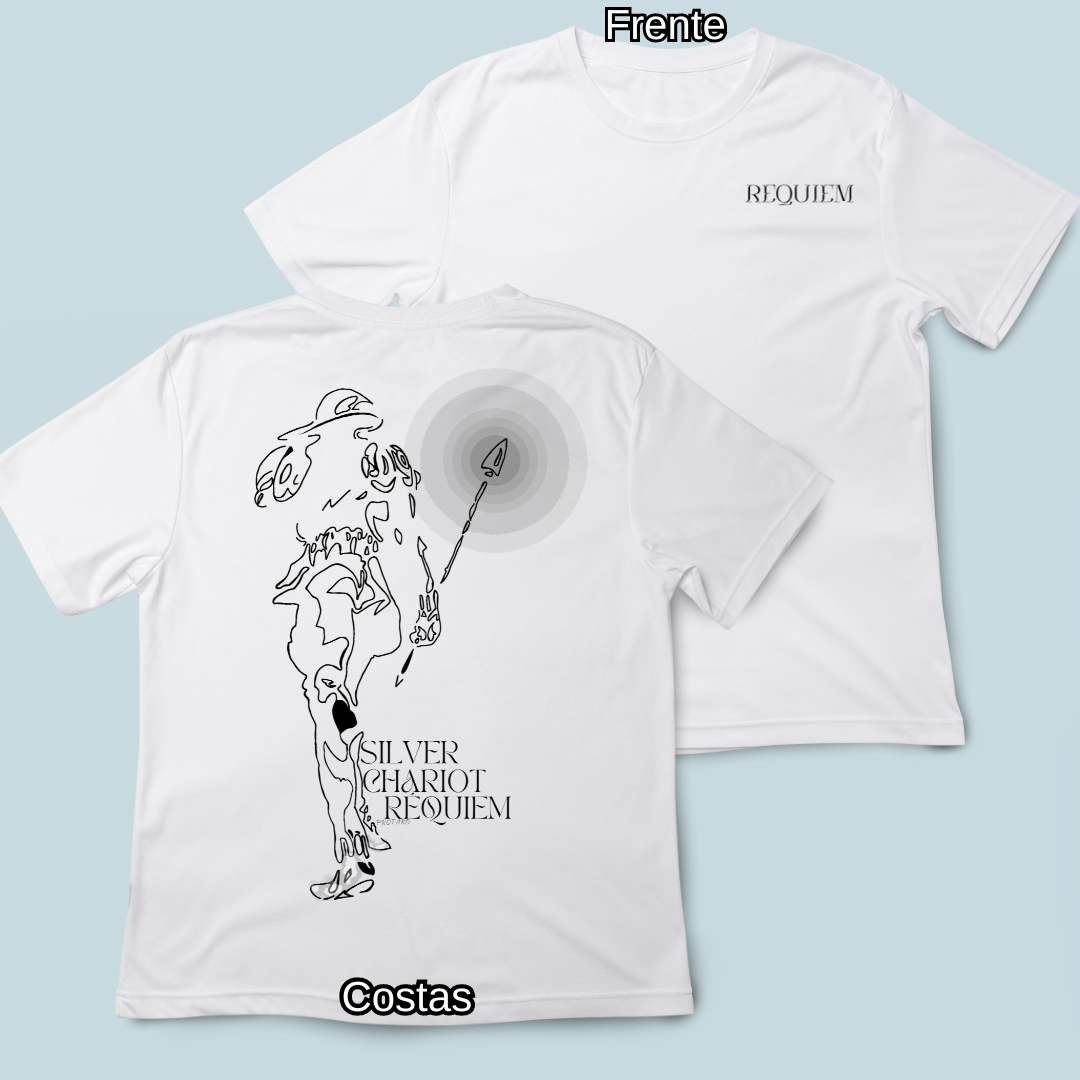 Nome do produto: Camiseta Requiem Preto Frente Costas