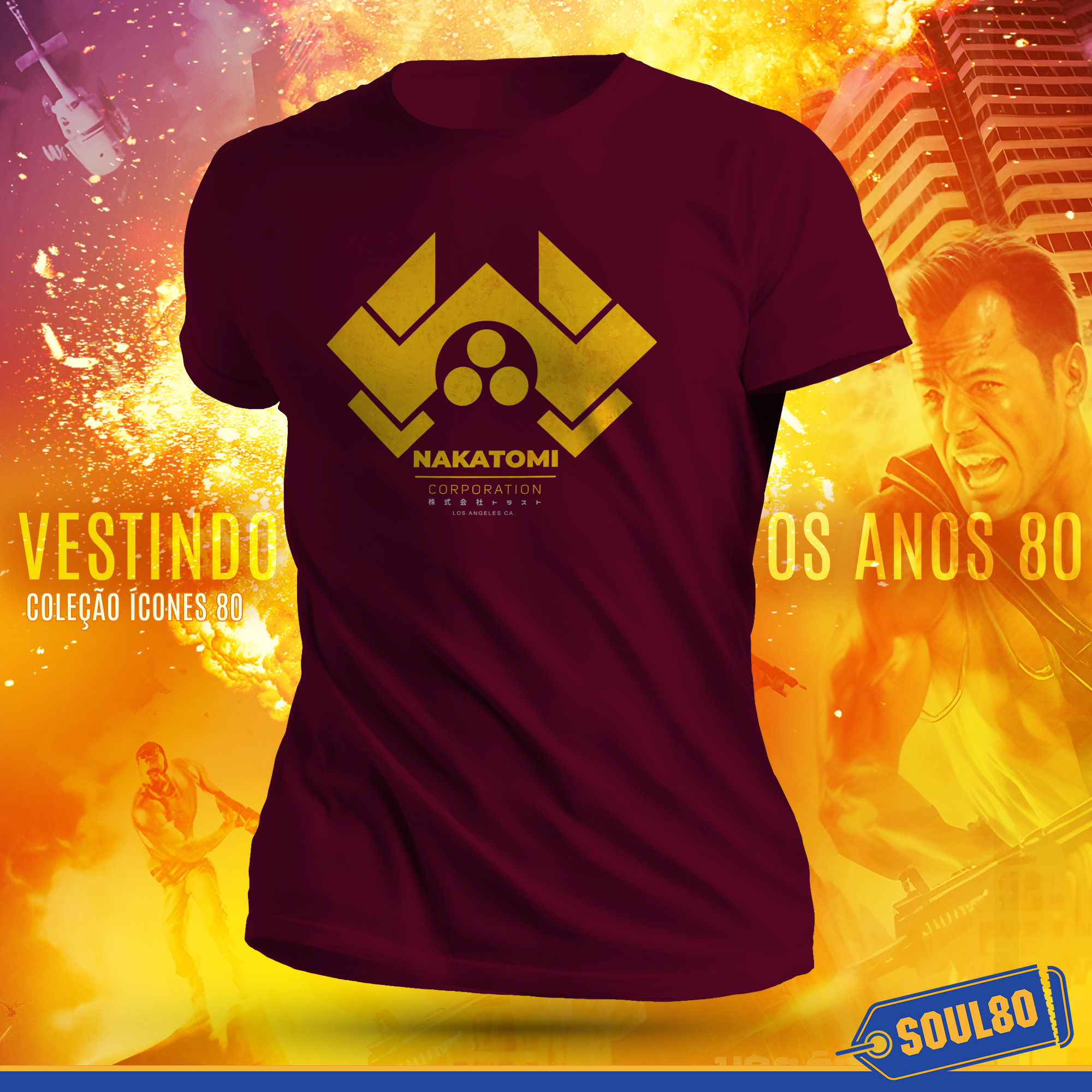 Camiseta Nakatomi Corp - Ícones 80