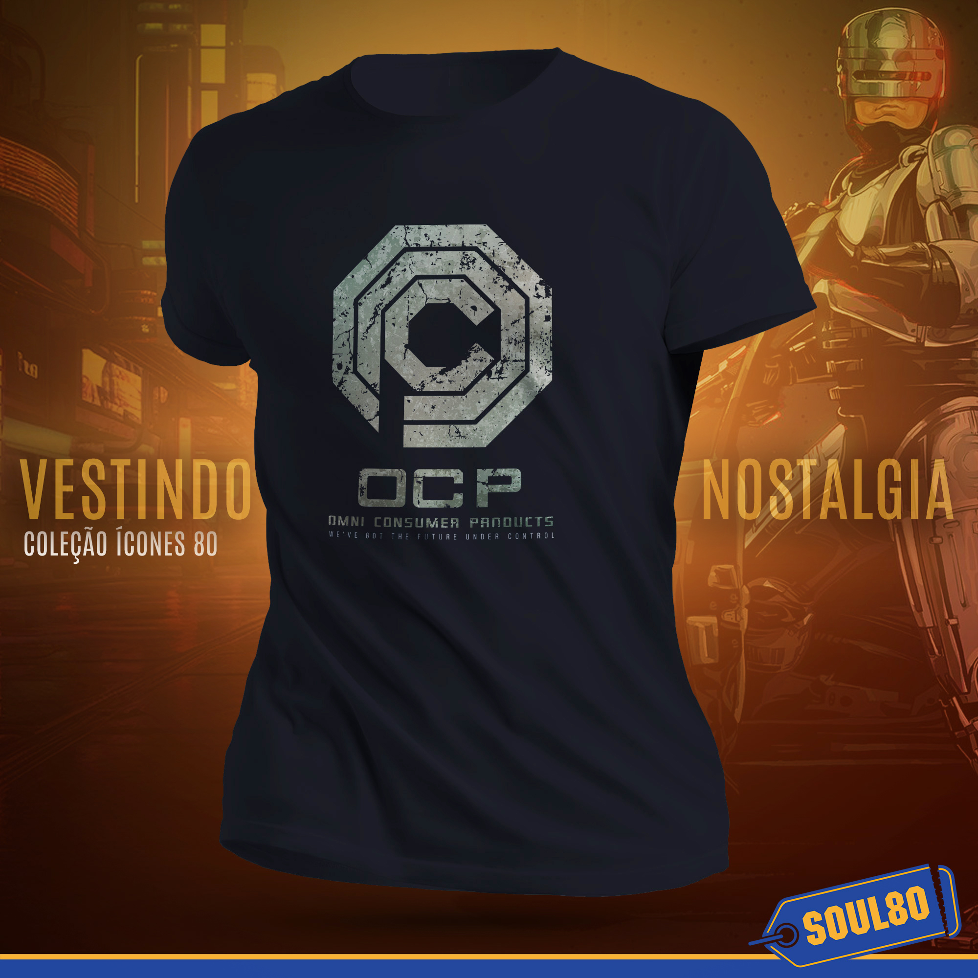 Camiseta OCP- Ícones 80