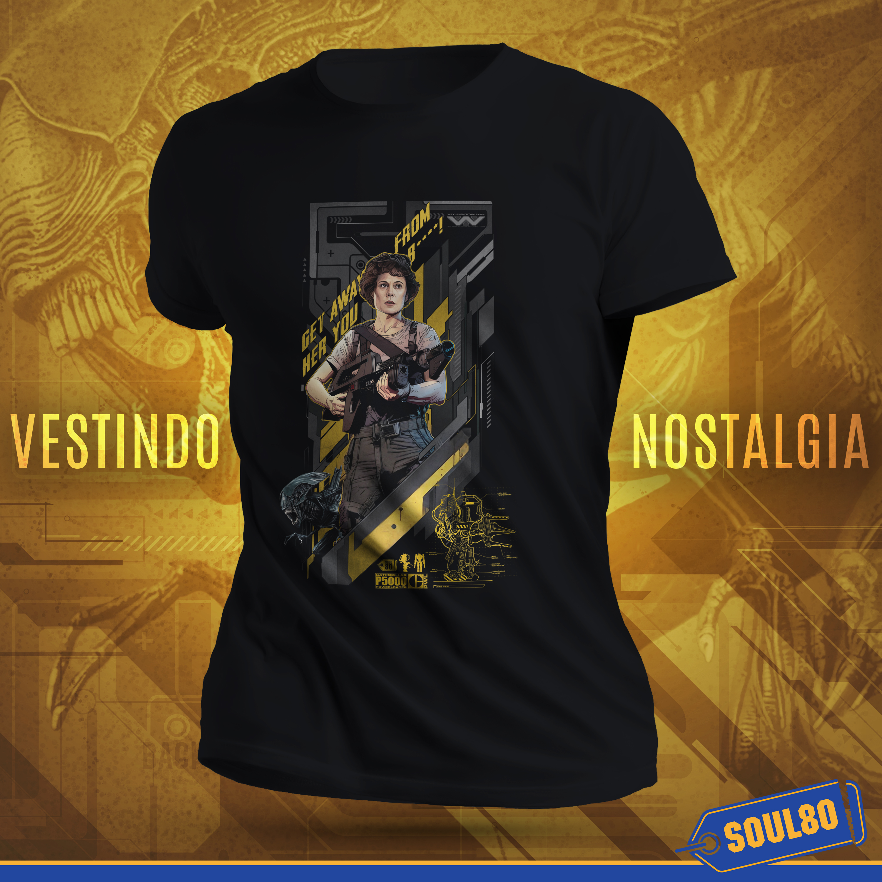 Camiseta Ripley, Instinto Materno - Coleção Herois 80