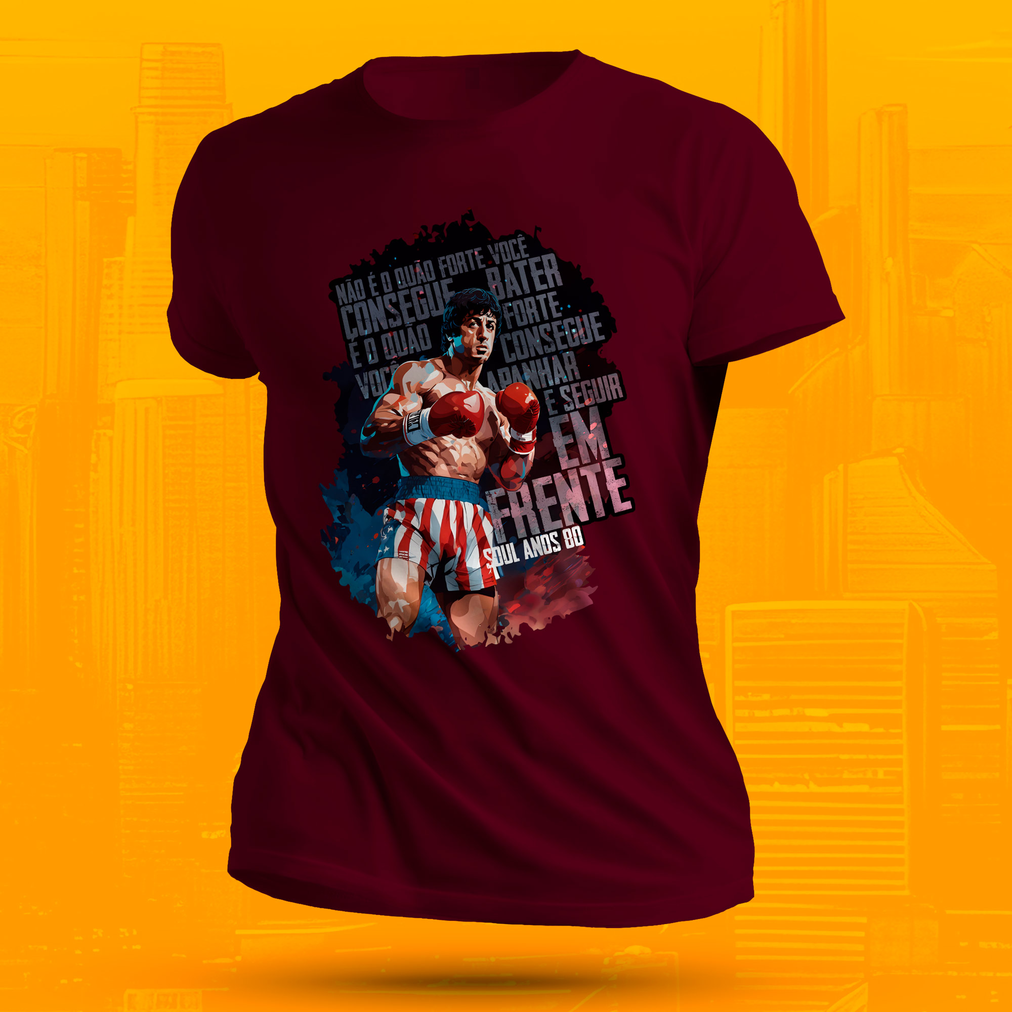 Camiseta Rocky Balboa - Coloridas