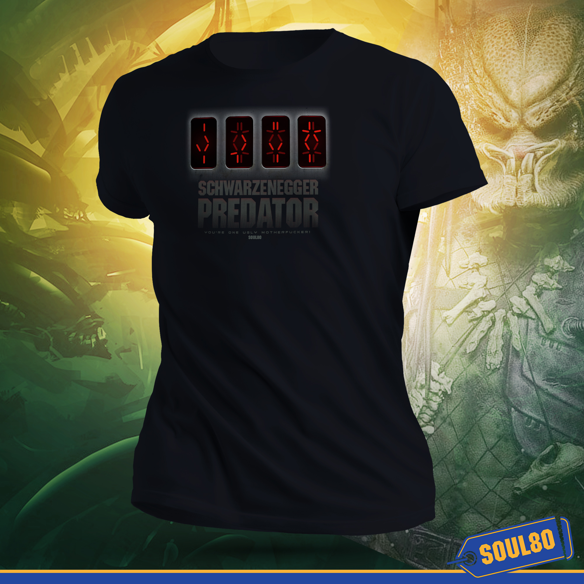 Camiseta Predador Countdownv - Ícones 80
