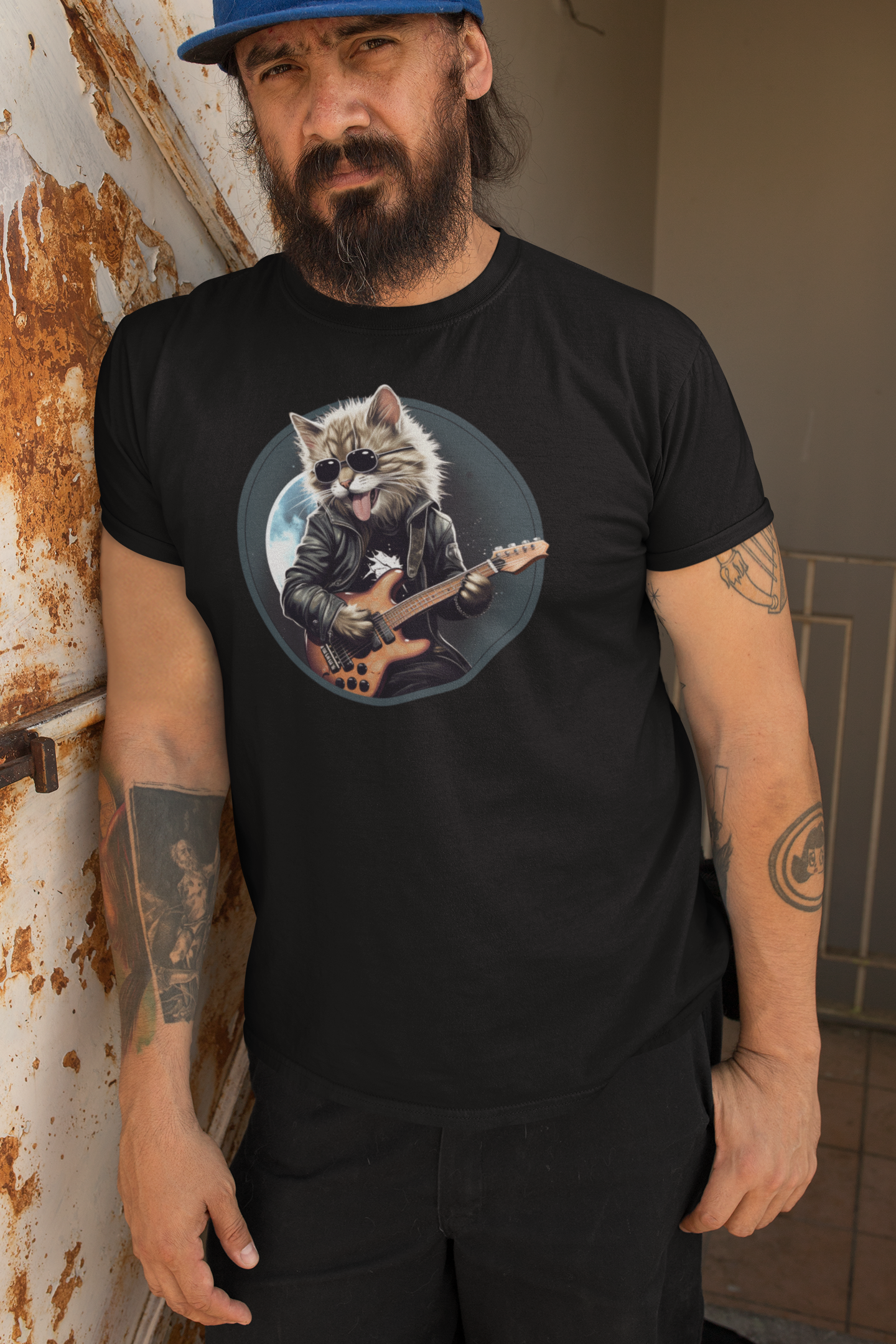 T-SHIRT PRIME GATO GUITARRISTA - RockFiled