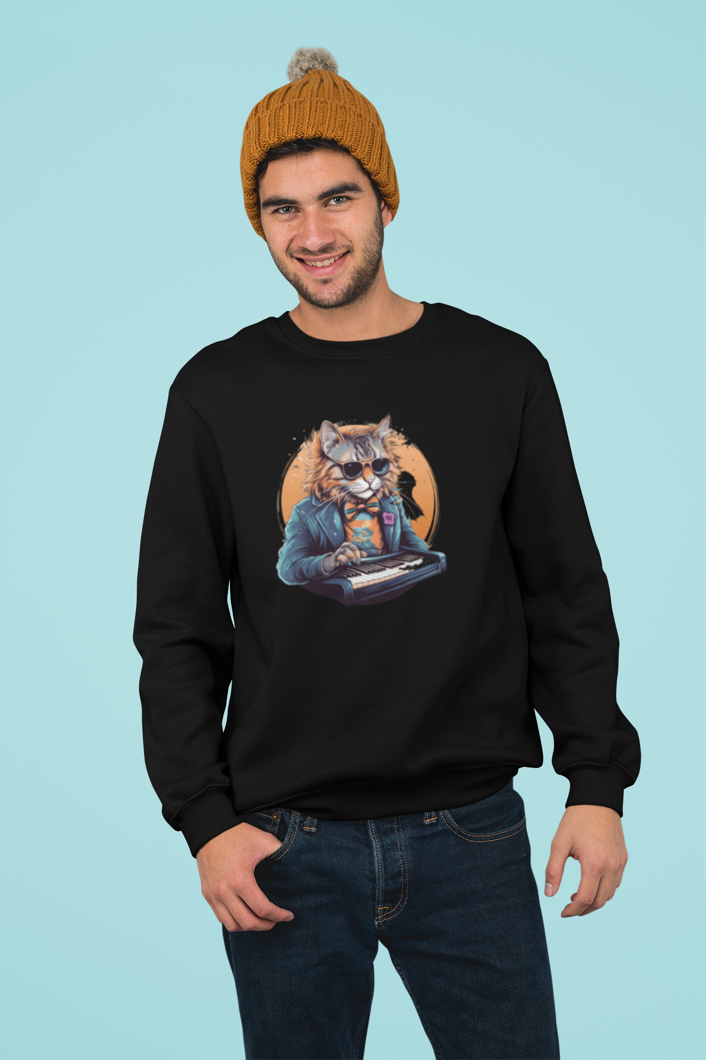 Moletom Fechado UNISSEX GATO TECLADISTA | RockFiled