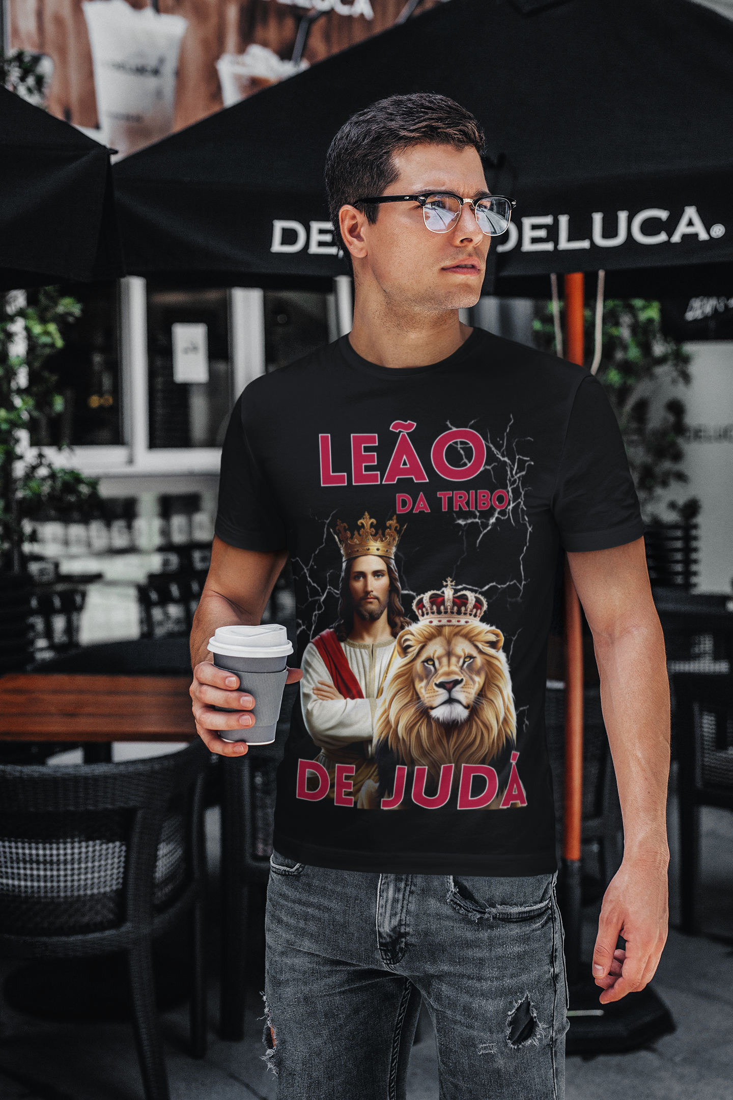 Camiseta Masculina Bootleg - Leão da Tribo de Judá