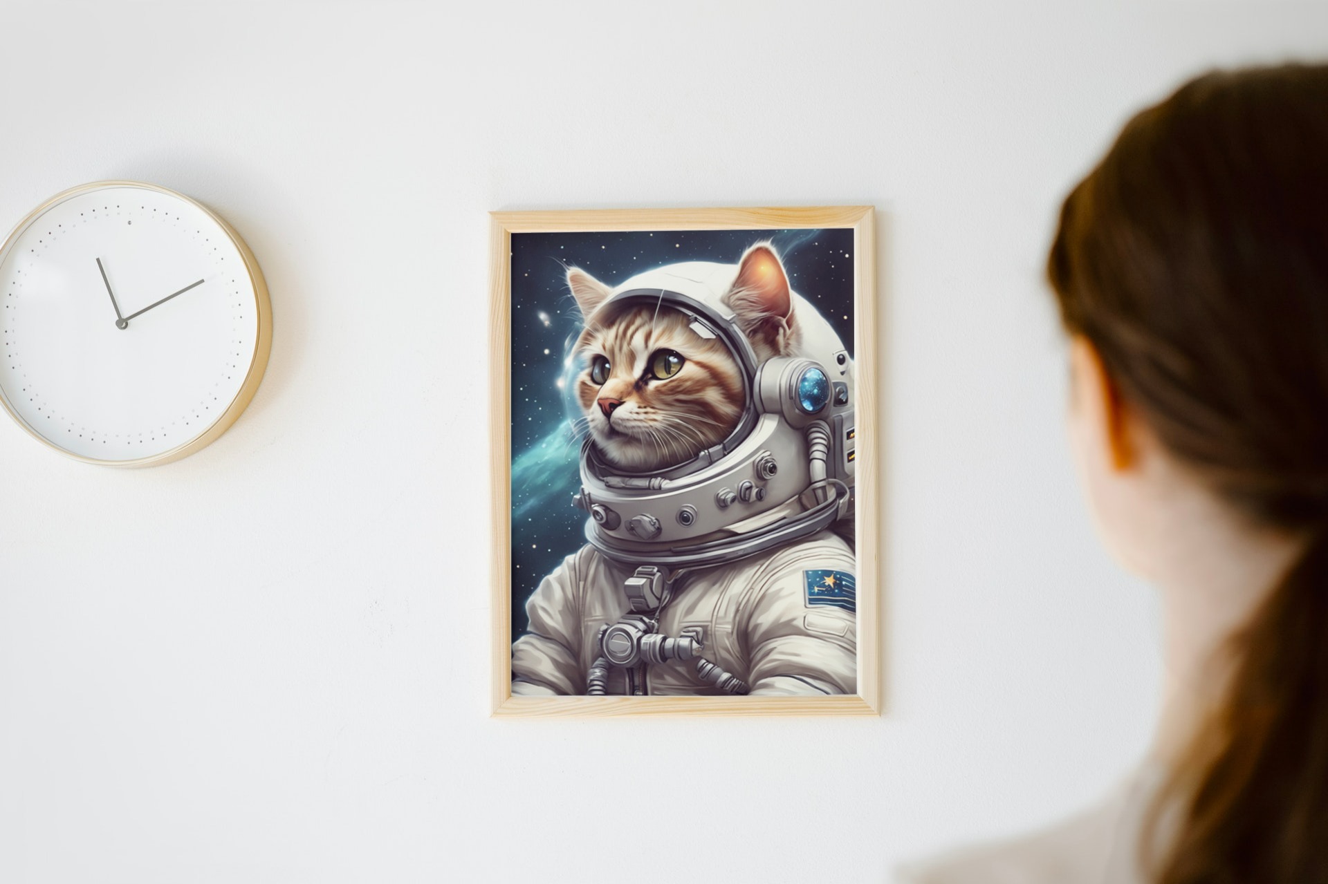 Nome do produto: Pôster Gato Espacial