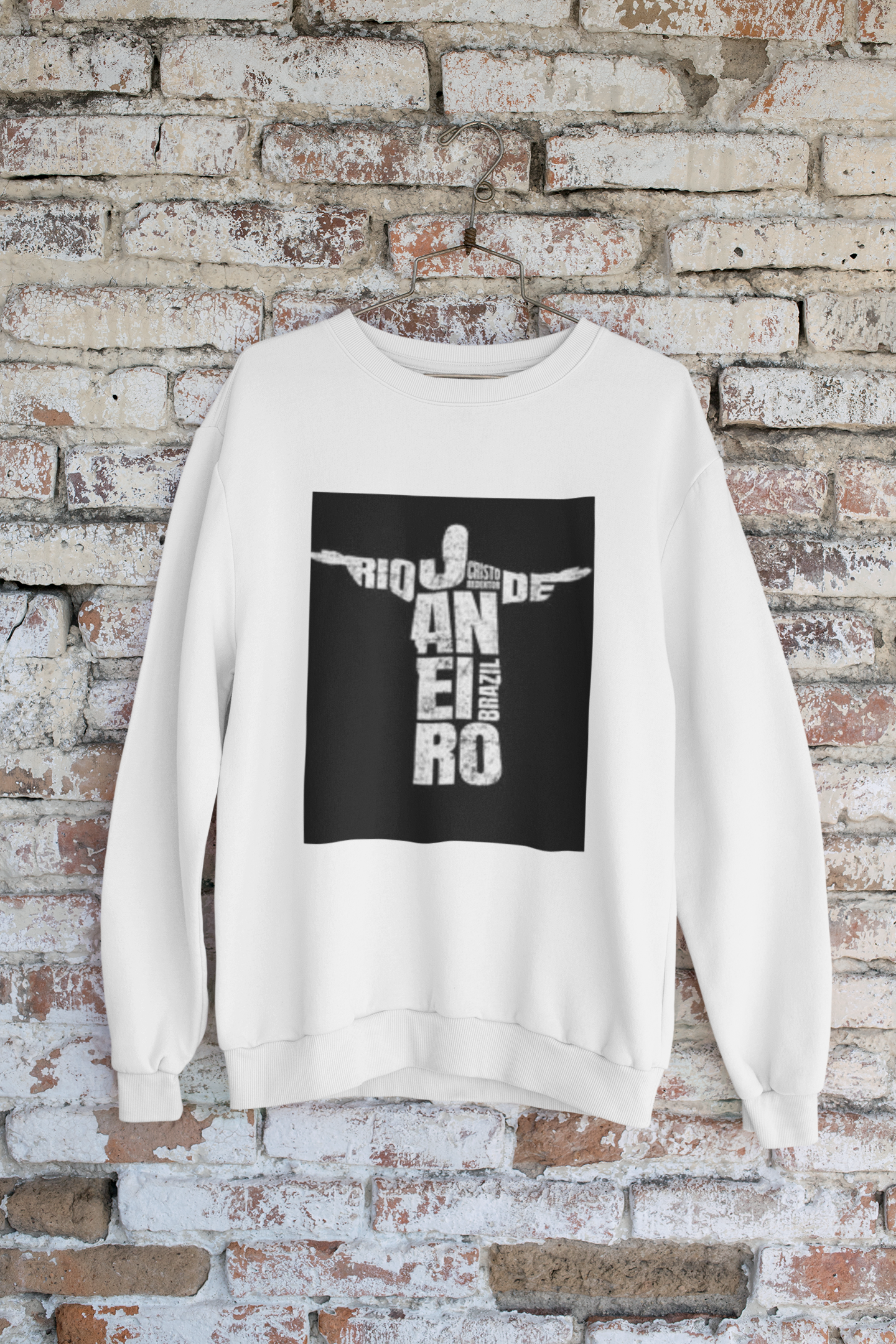 Moletom Gola Careca Com Estampa Rio De Janeiro