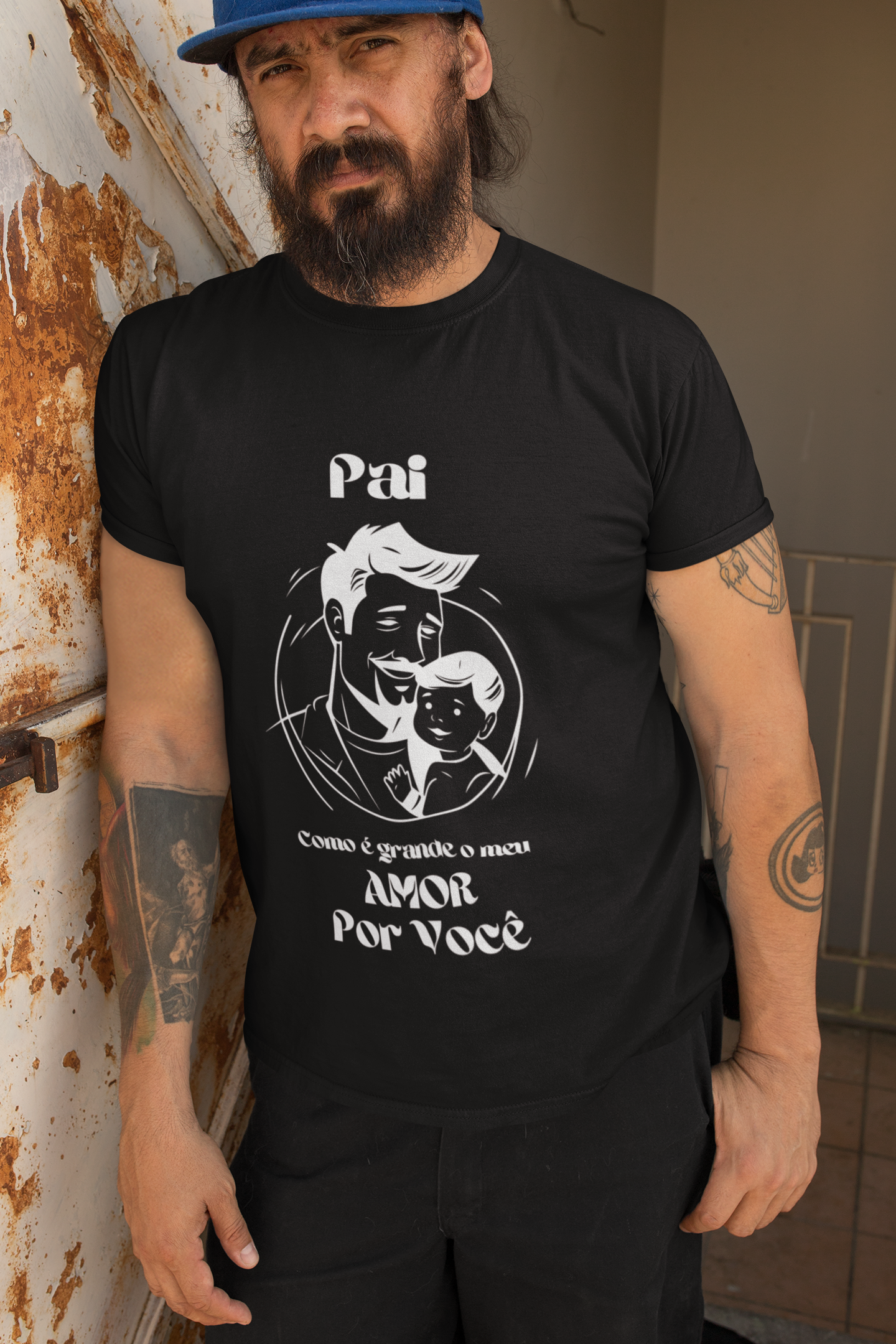 Camiseta Masculina Especial Dia dos Pais Preta