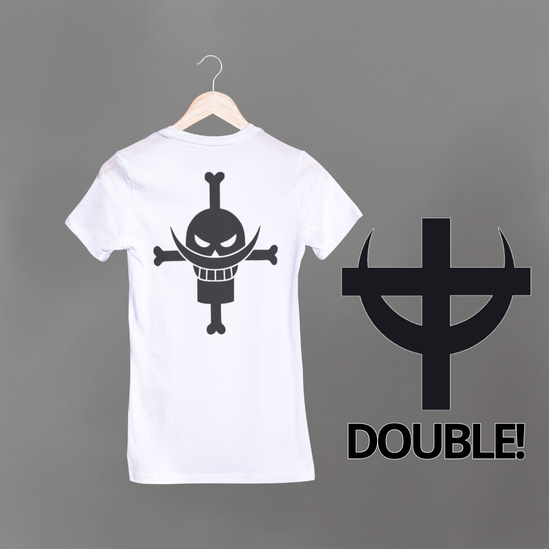 Camiseta Barba Branca Modelo Marco Frente + Costa