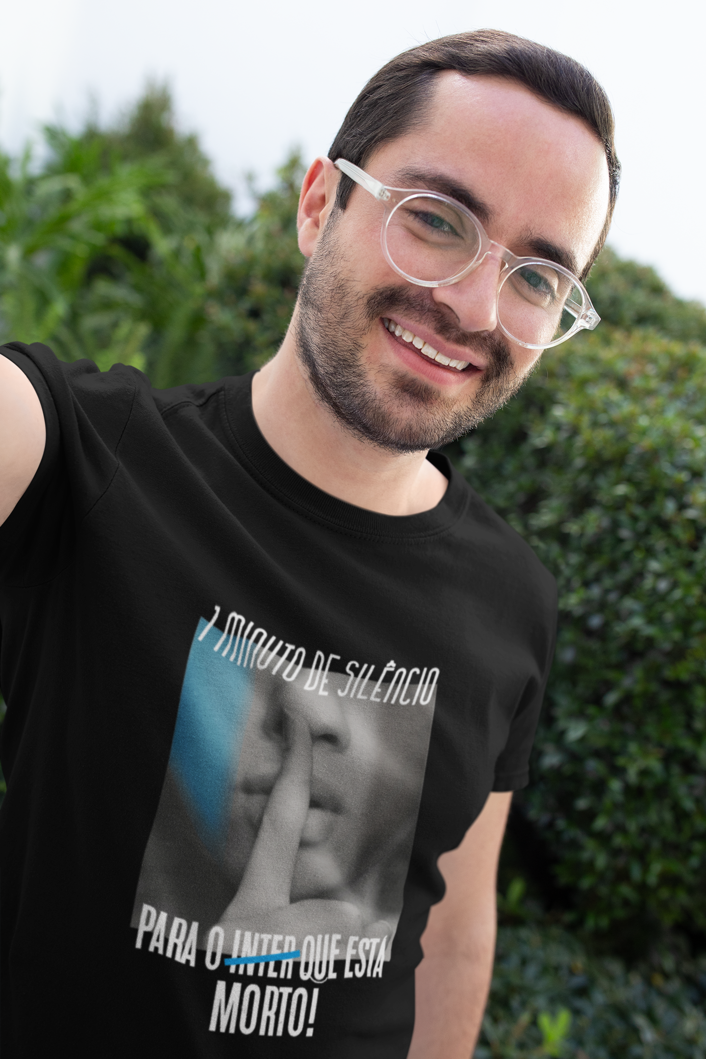 Camiseta Casual 1 minuto de silêncio - Estampa Clara