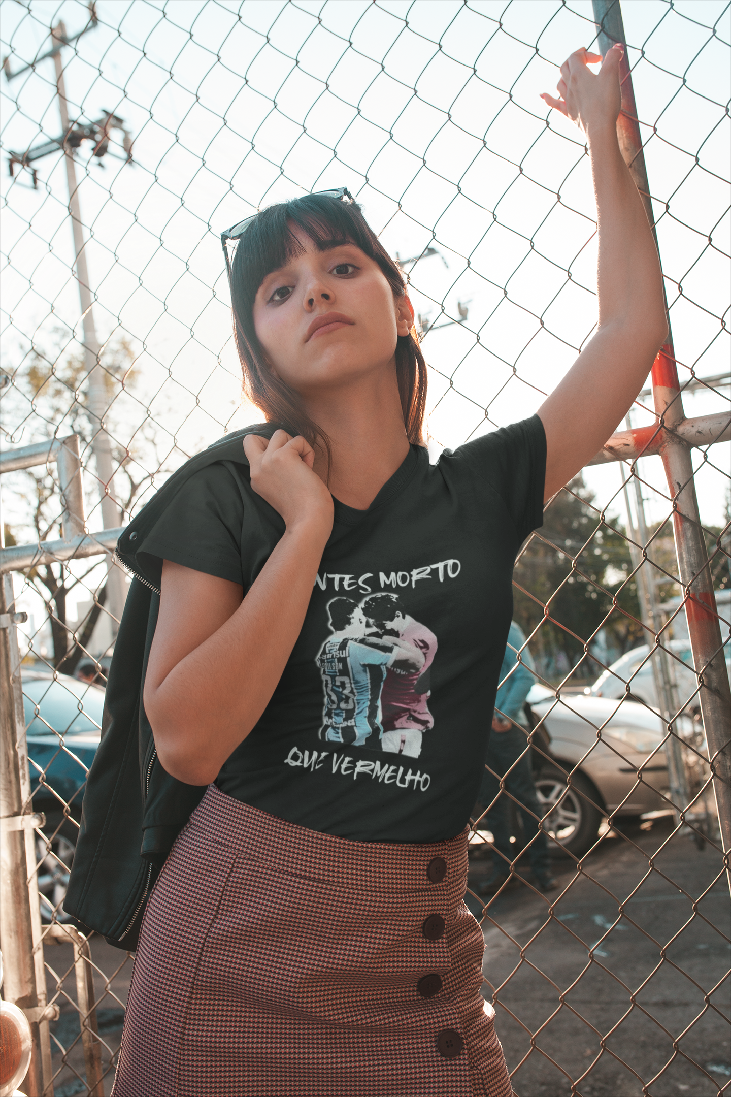 Baby Look Antes Morto Que Vermelho - Estampa clara