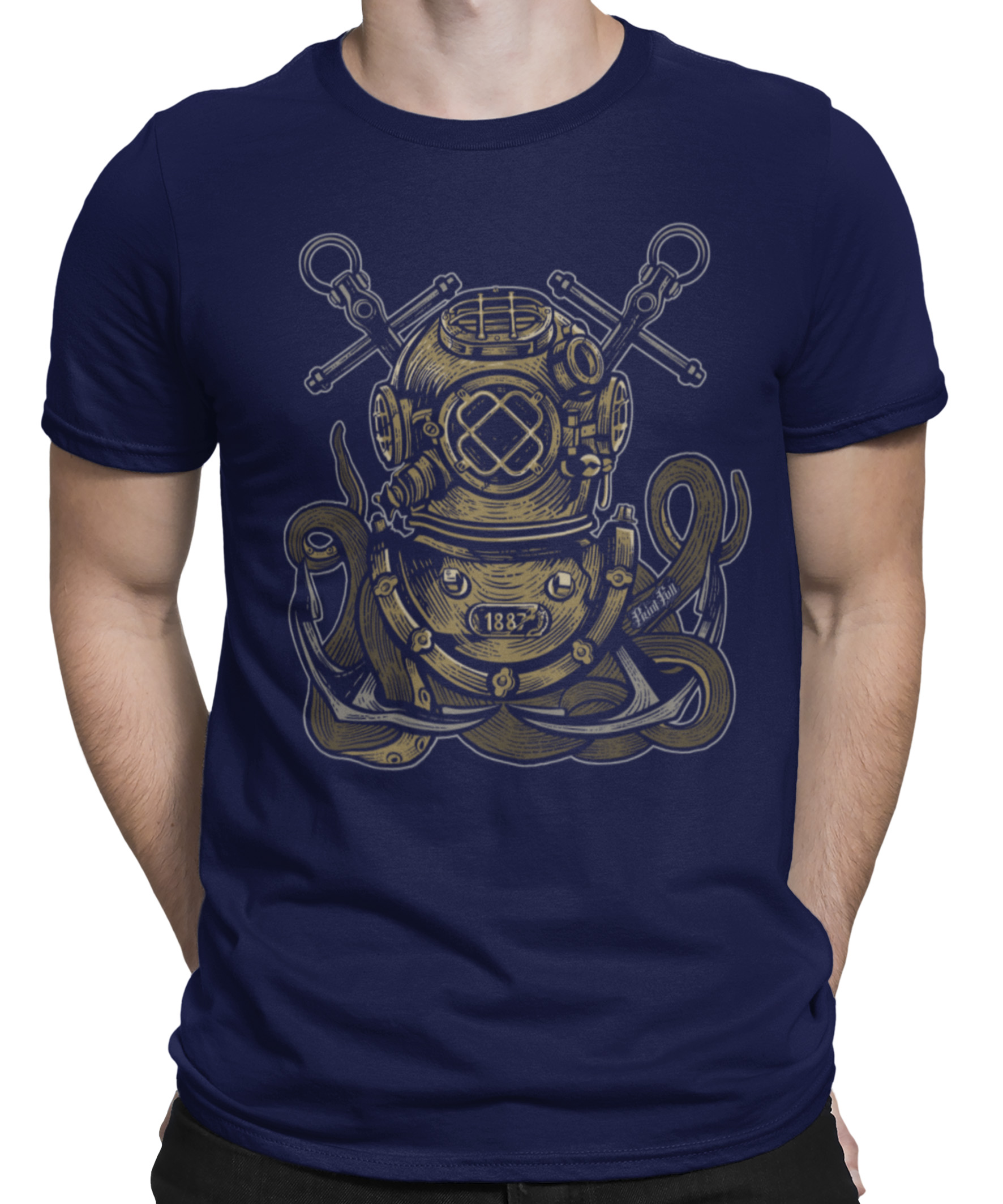 Camiseta Printfull Diver Octopus