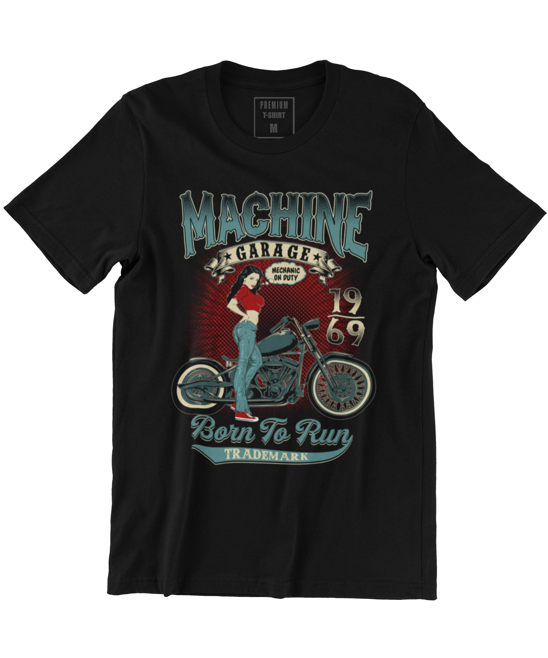 Camiseta Printfull Machine Garage