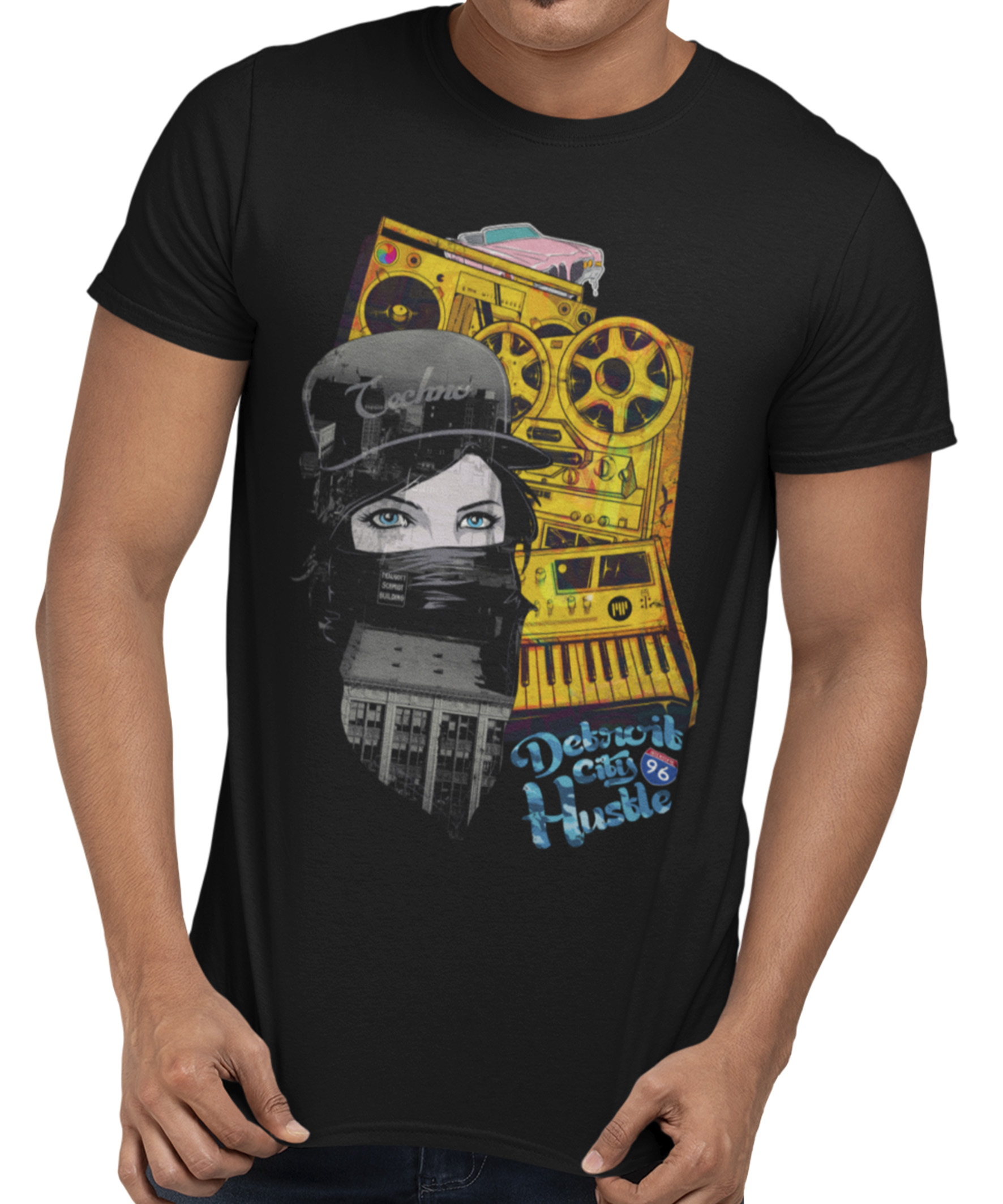 Camiseta Printfull Detroit hustle