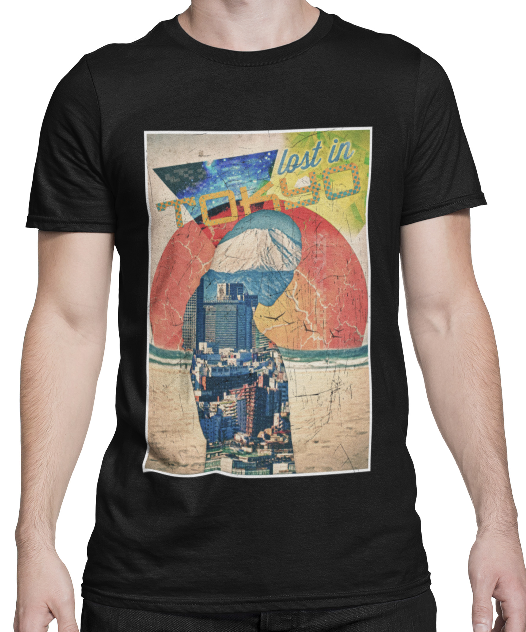 Camiseta Printfull Lost in tokyo