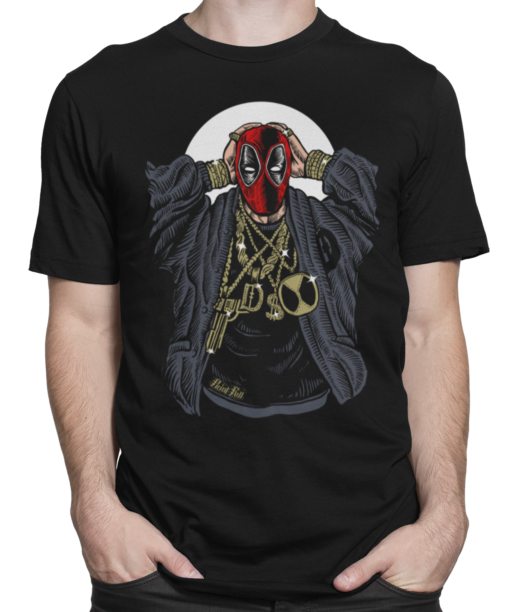 Camiseta Printfull Deadpool Gangsta
