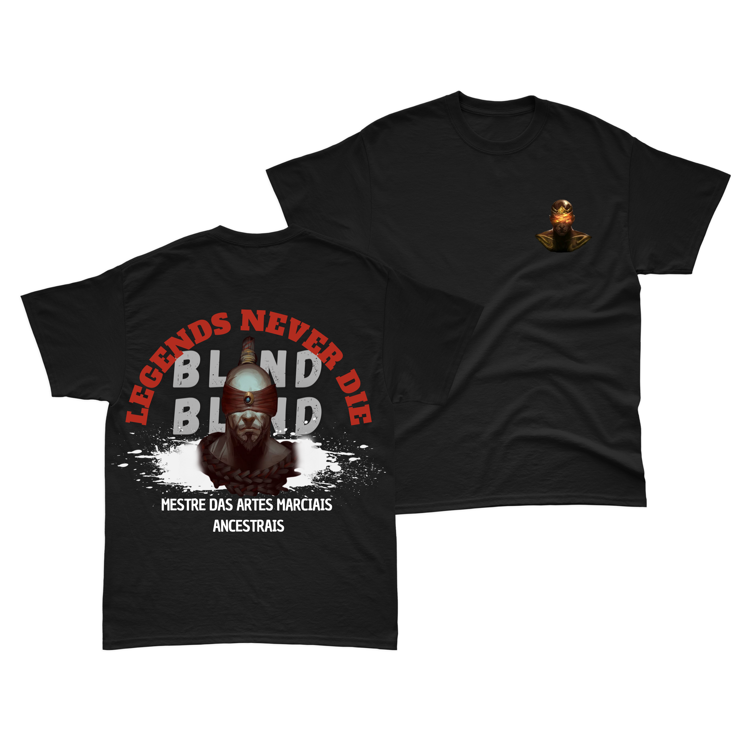 Camiseta Lee Sin Preta - Legends never die