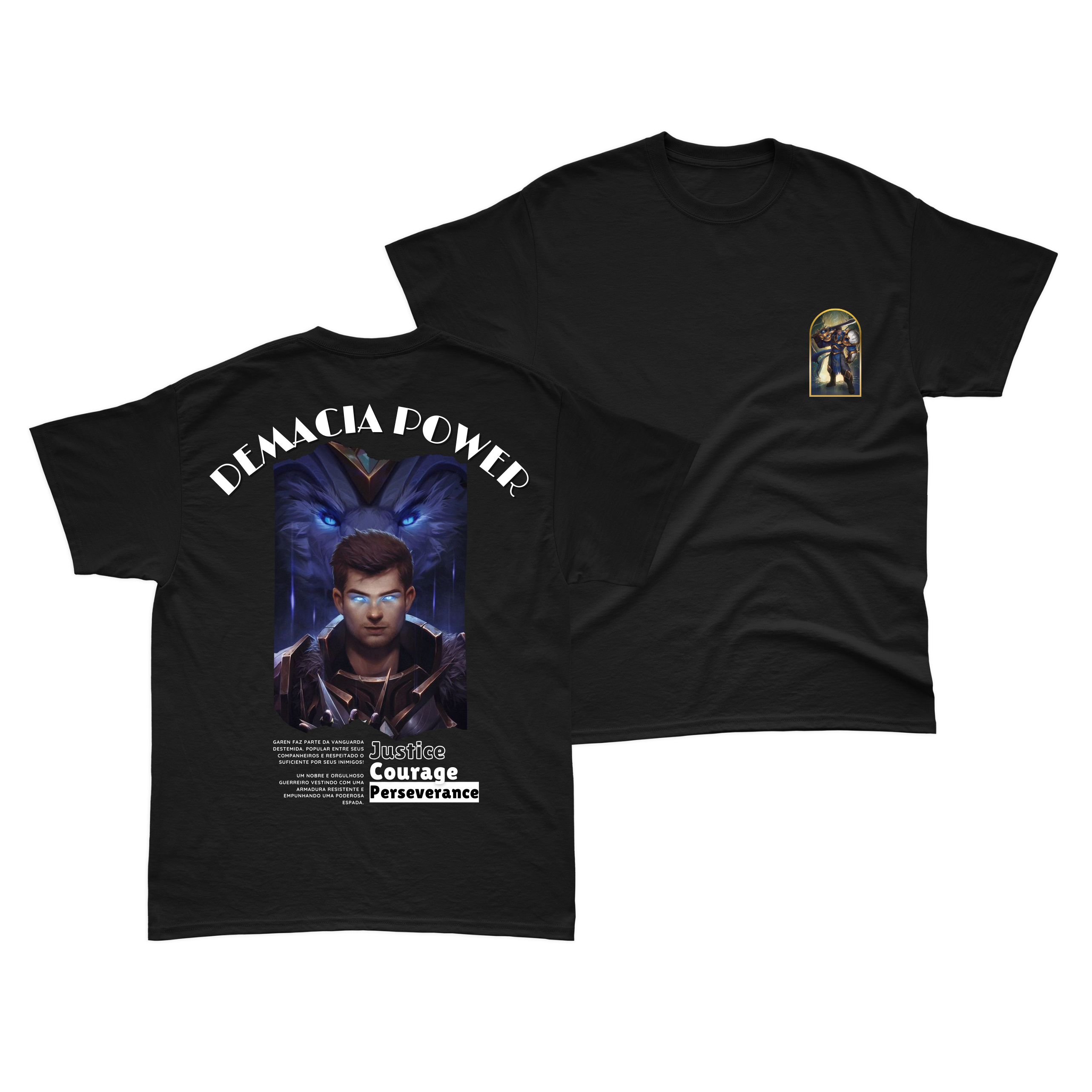 Camiseta Garen Demacia Power Preta