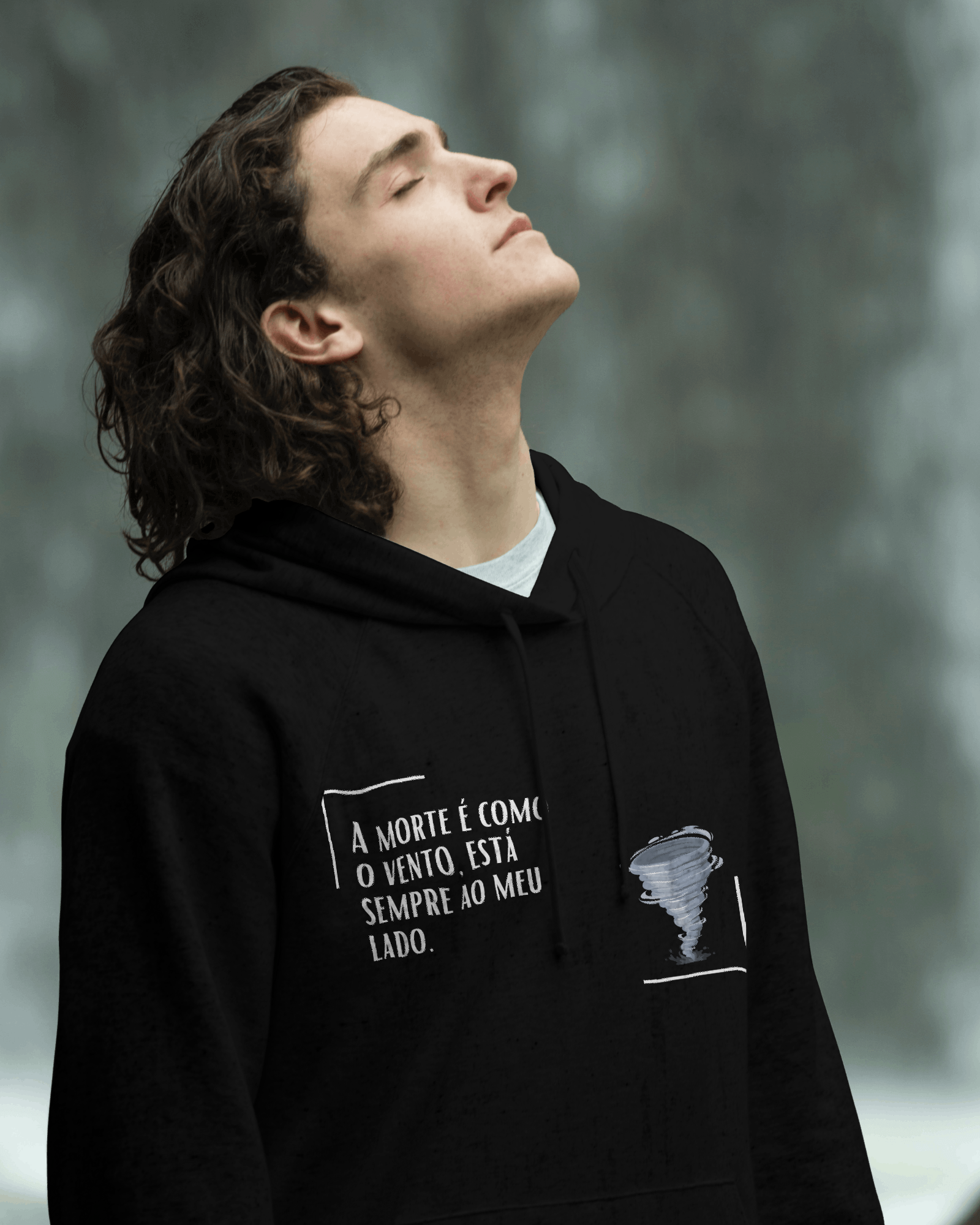 Moletom Yasuo Preto - A morte é como o vento, está sempre ao meu lado