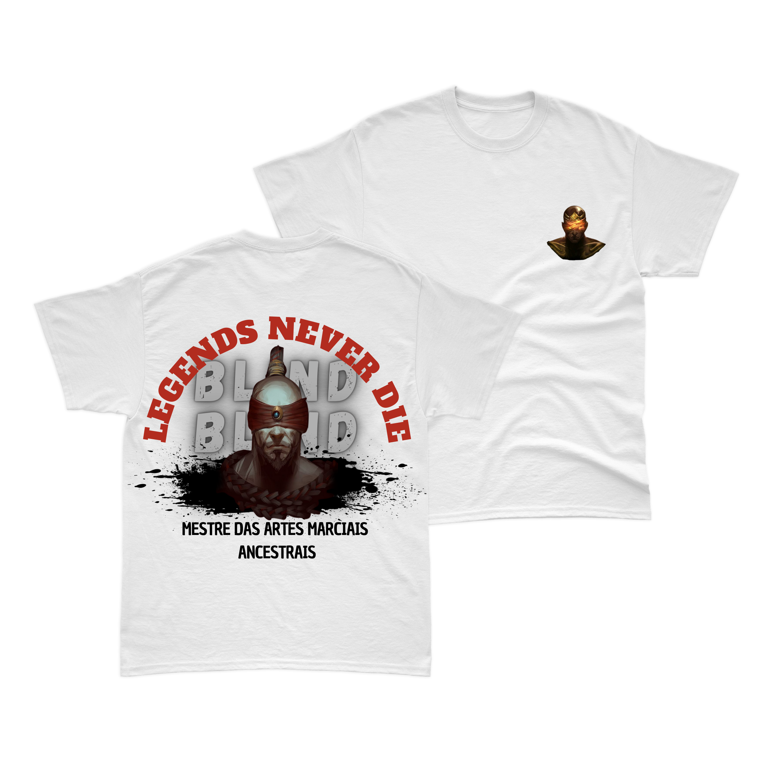 Camiseta Lee Sin Branca - Legends never die