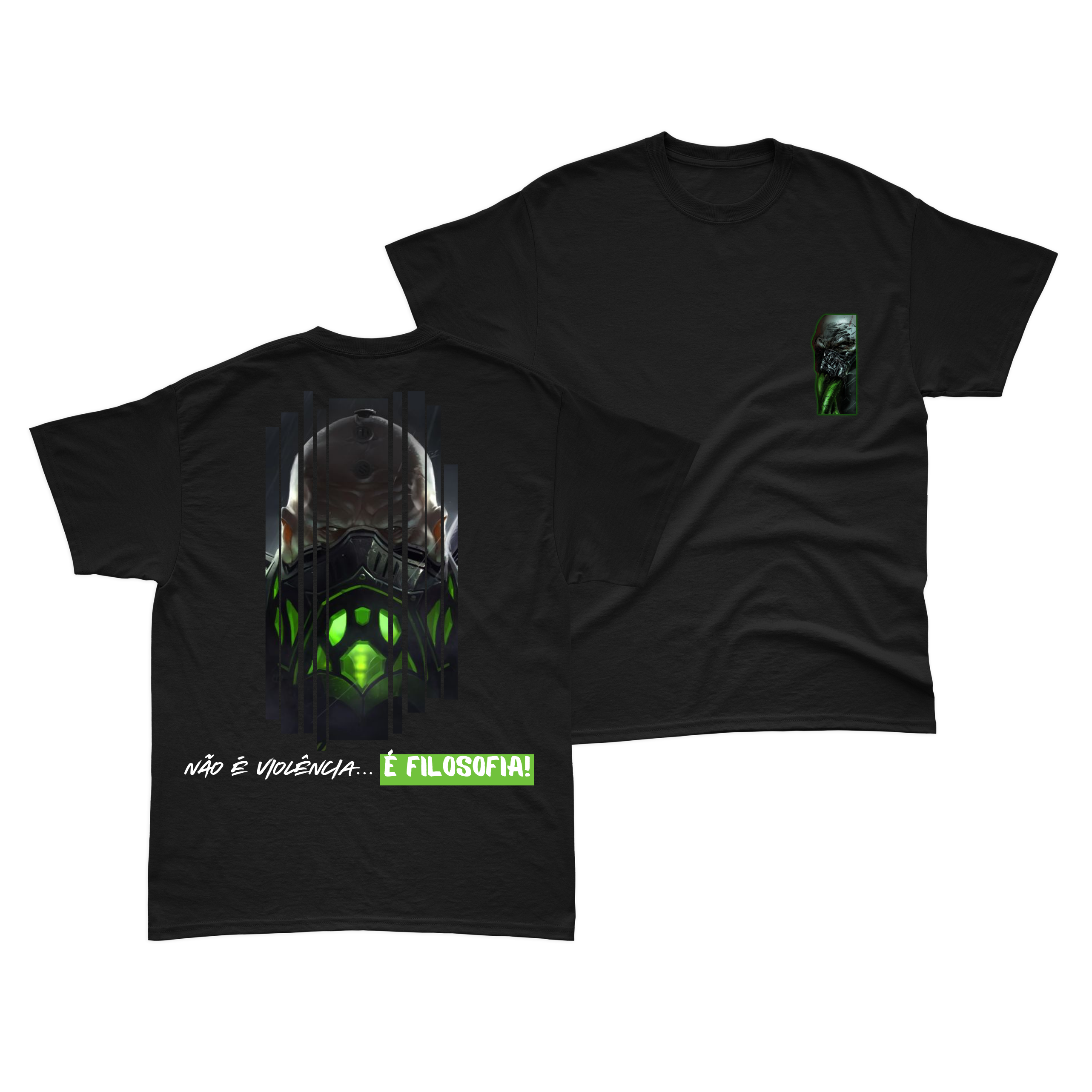 Camiseta Urgot Não é Violência... É Filosofia - Preta