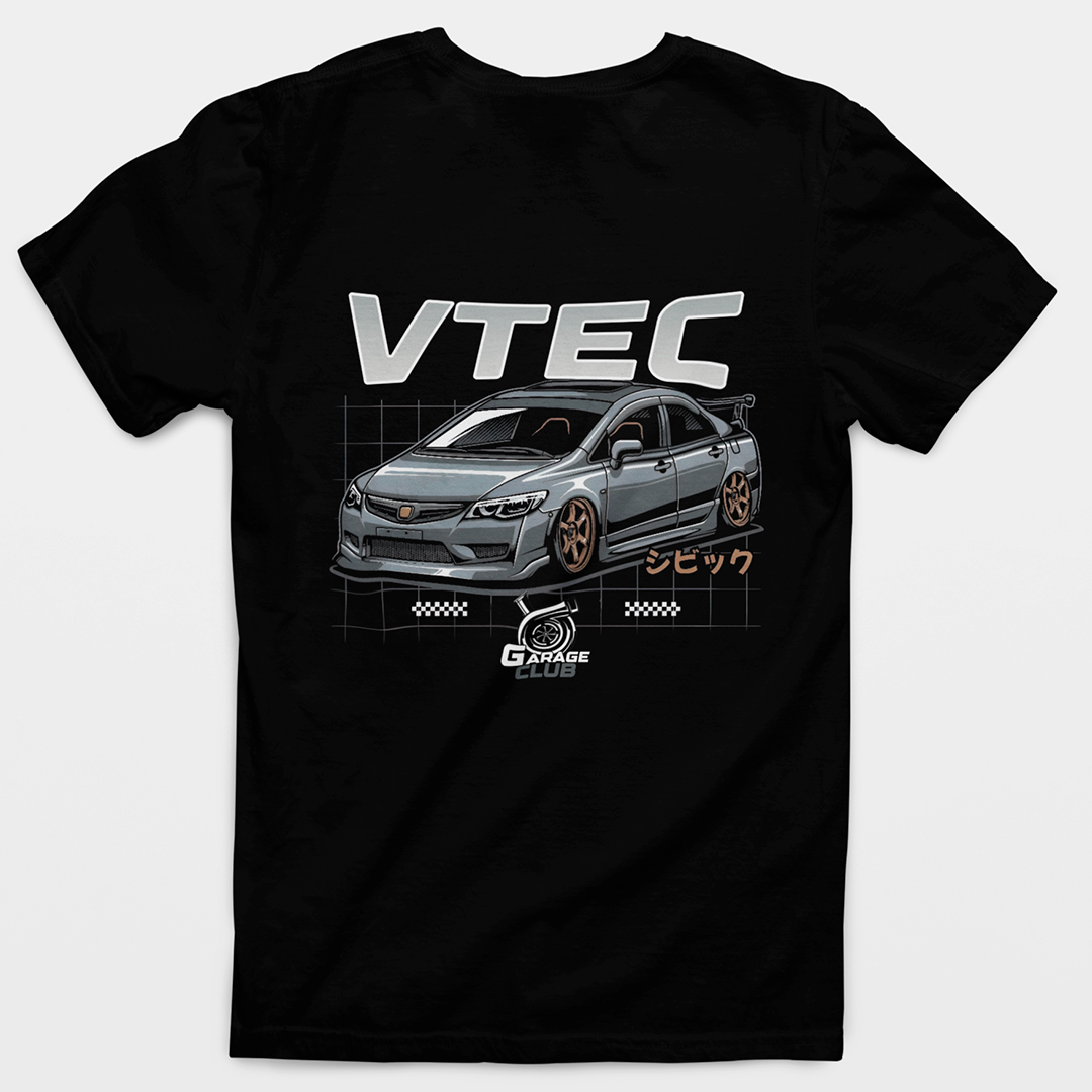 CAMISETA CIVIC - VTEC - COSTAS