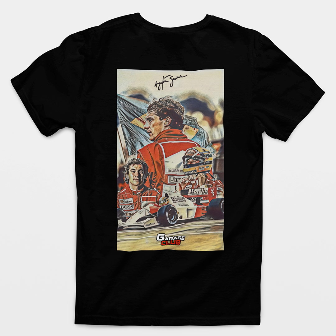 CAMISETA AYRTON SENNA LENDA - COSTAS