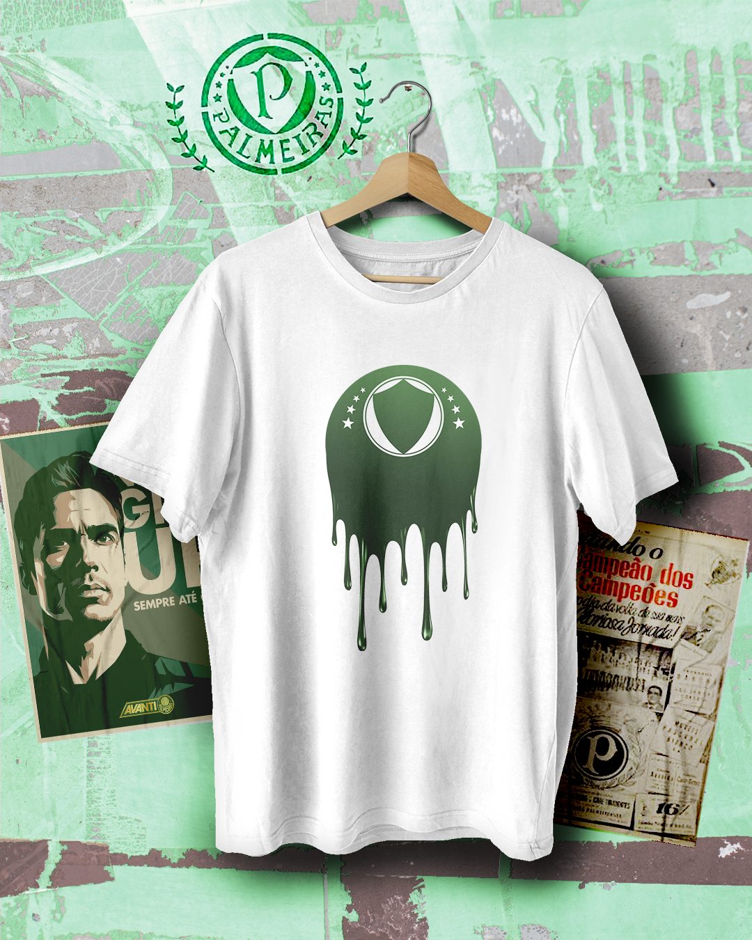Camiseta Casual Palmeiras Ink