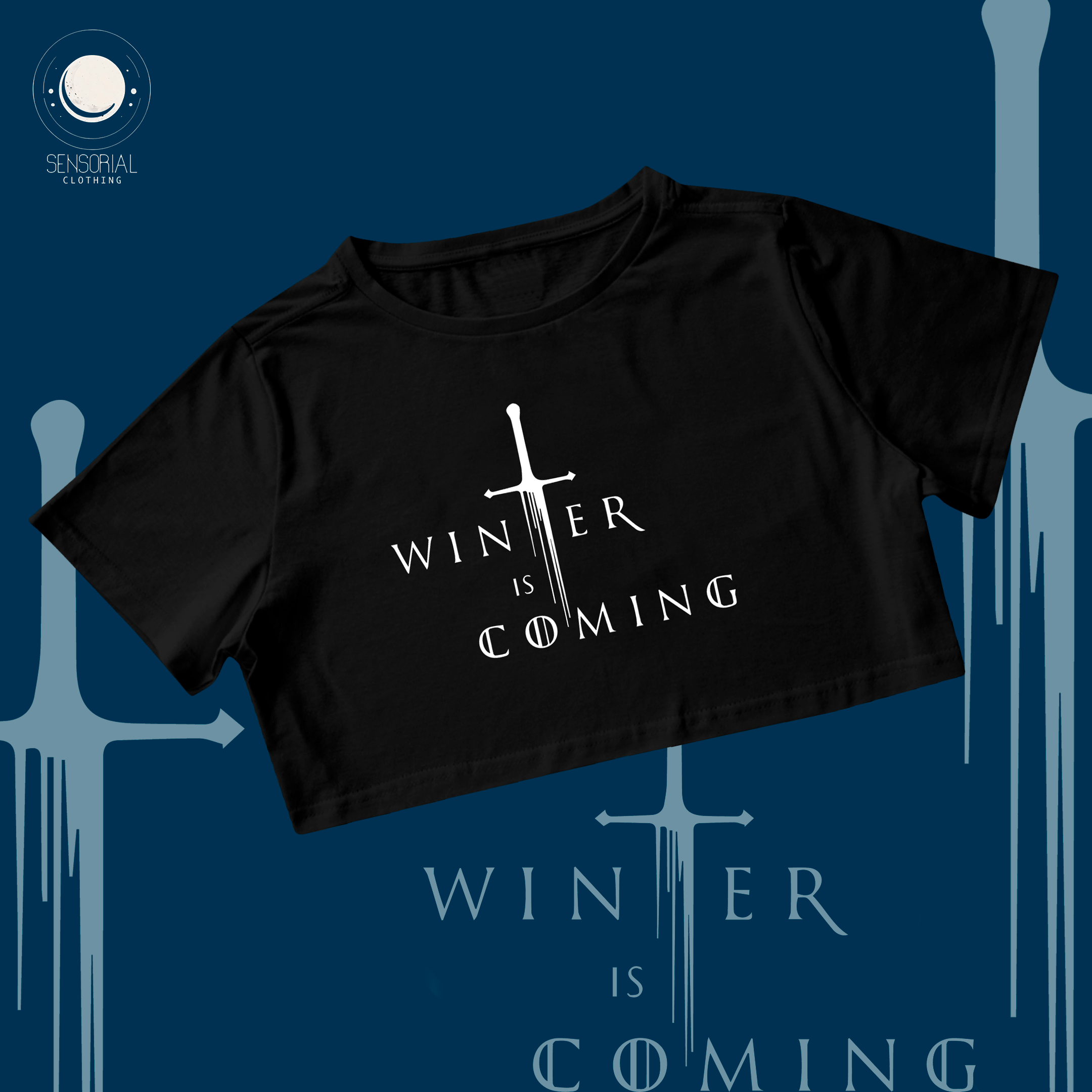 Camiseta Cropped - Game of Thrones - Winter is Coming