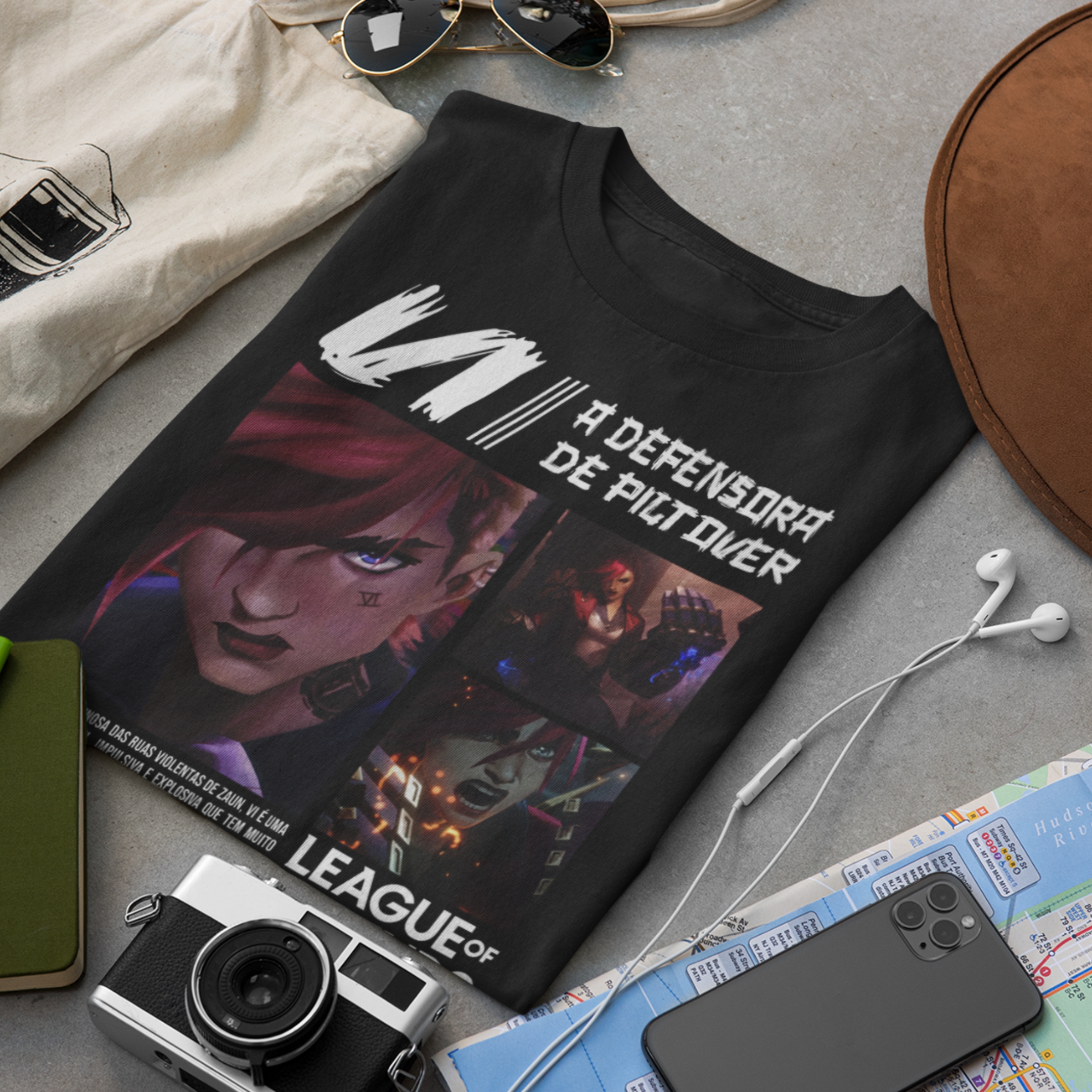 Camiseta - Vi A Defensora de Piltover