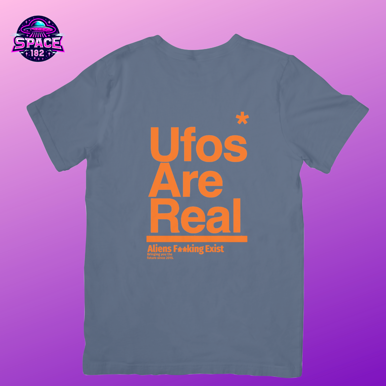 Camiseta Ufos are real azul marinho Estonada ,Camiseta Estonada
